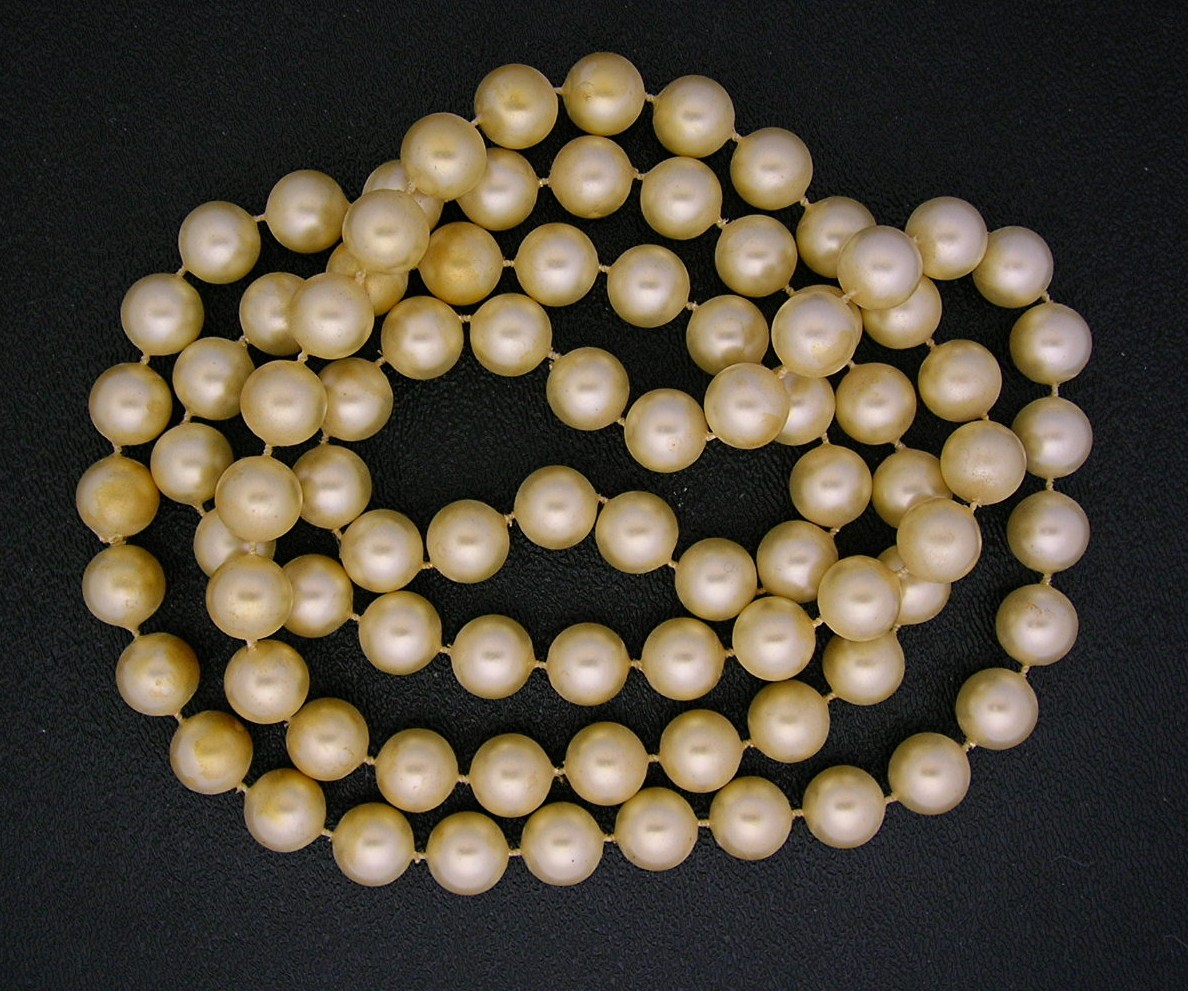 Creamy Faux Pearl 36 Inch  9mm Necklace