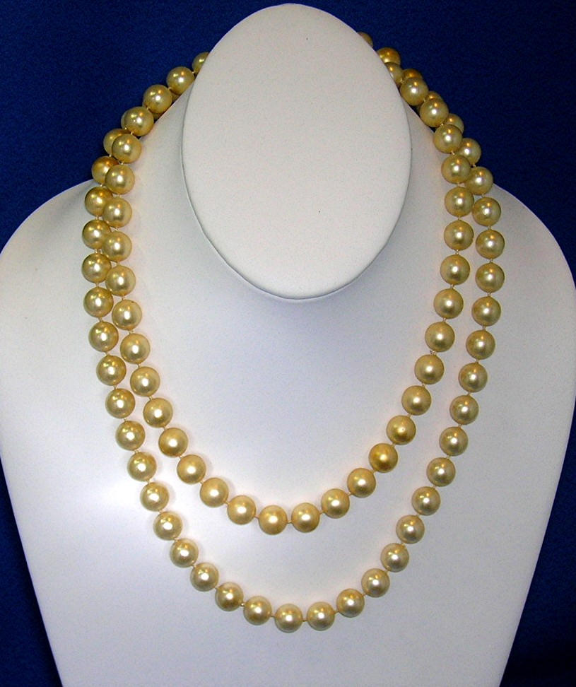 Creamy Faux Pearl 36 Inch 9mm Necklace