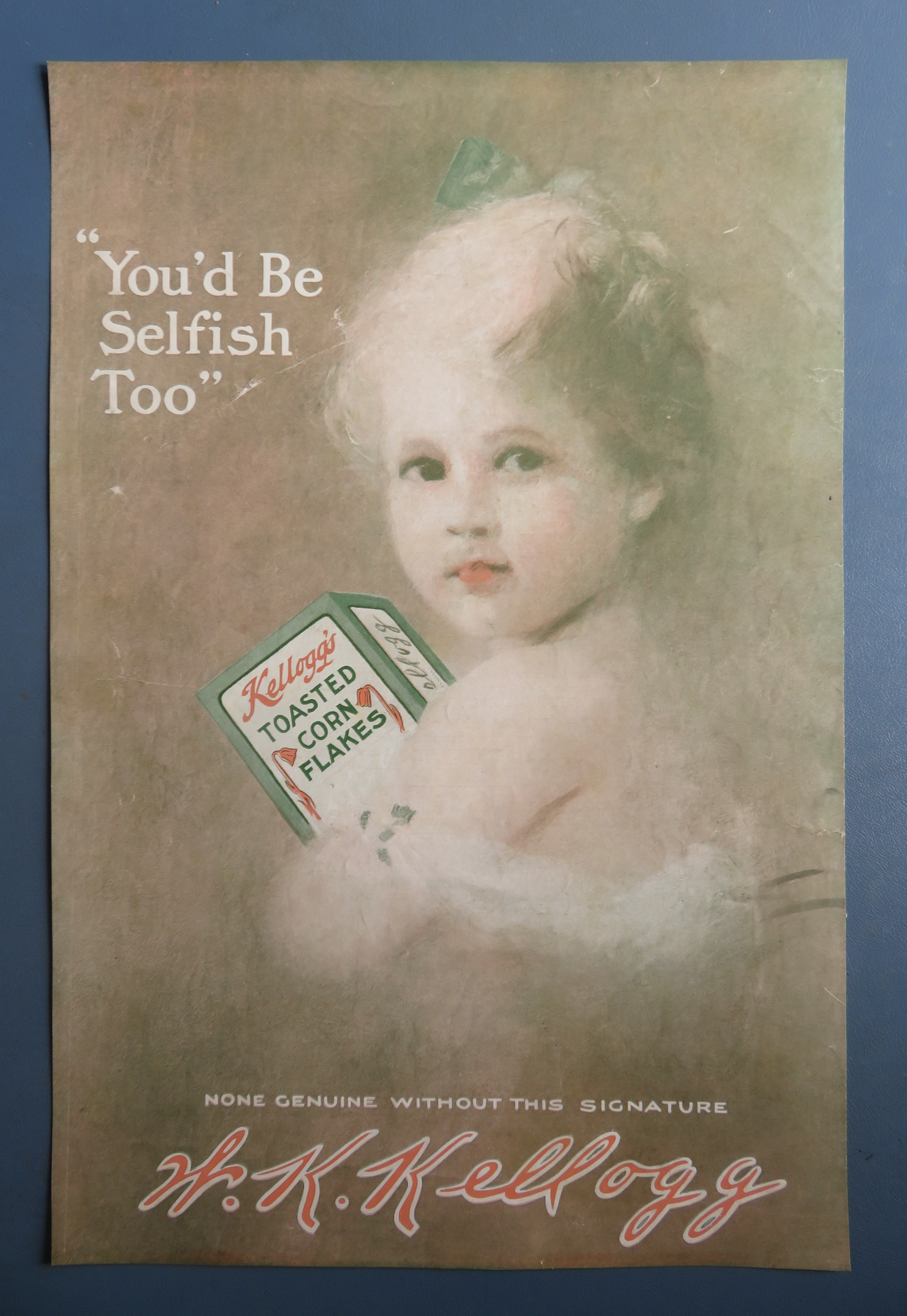 1920 Kellogg's Toasted Corn Flakes Cereal with Baby