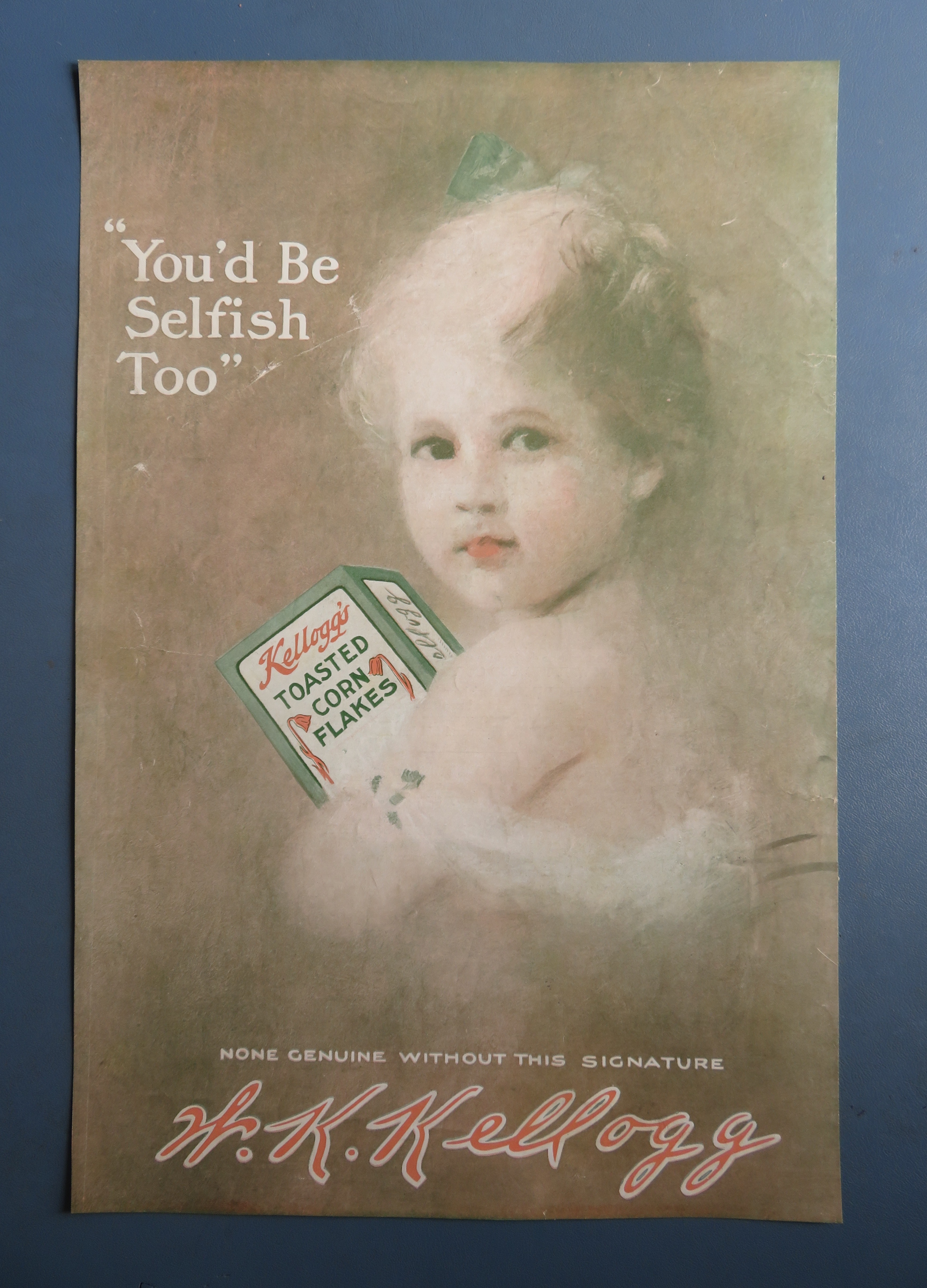 1920 Kellogg's Toasted Corn Flakes Cereal with Baby