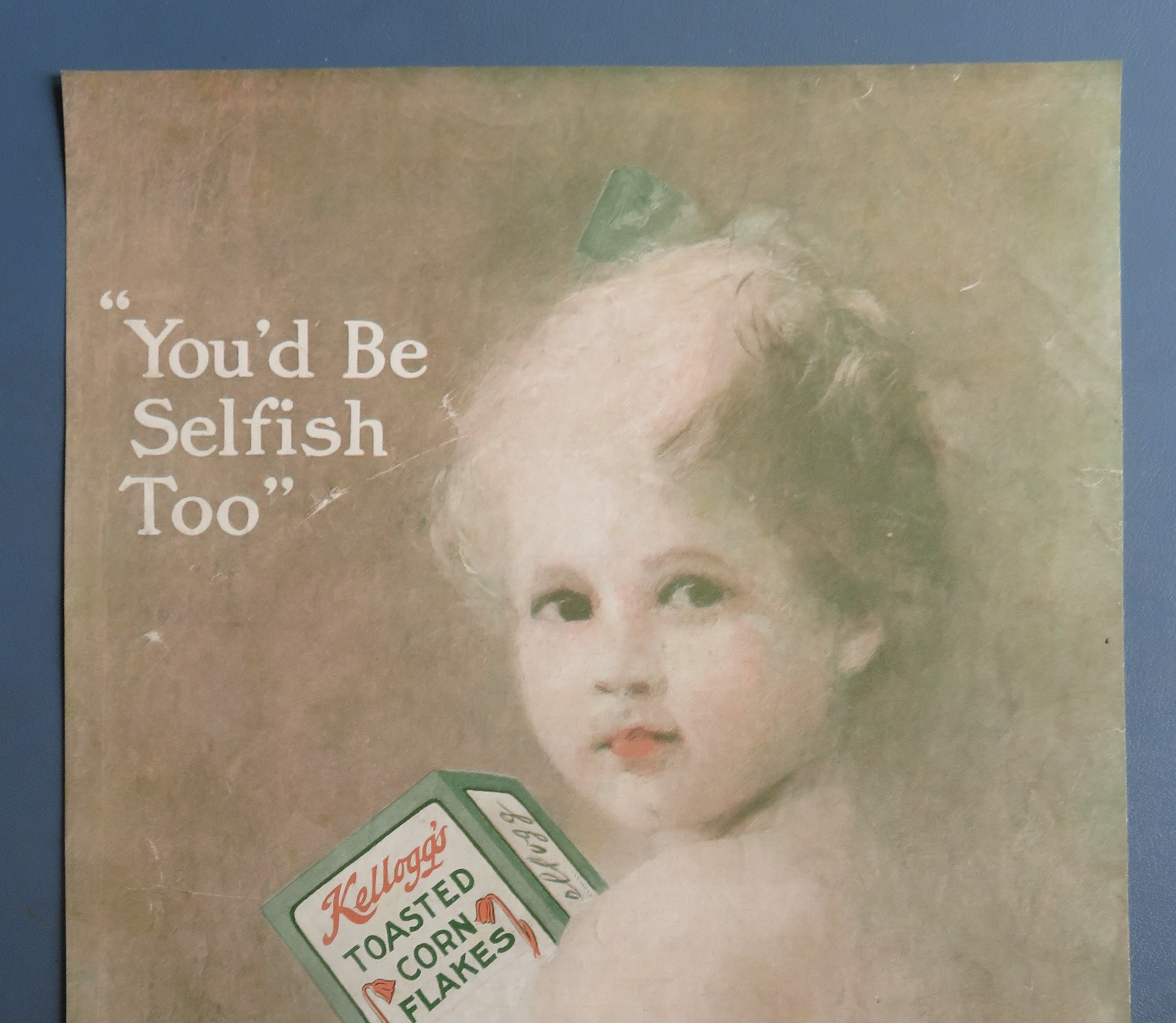 1920 Kellogg's Toasted Corn Flakes Cereal with Baby