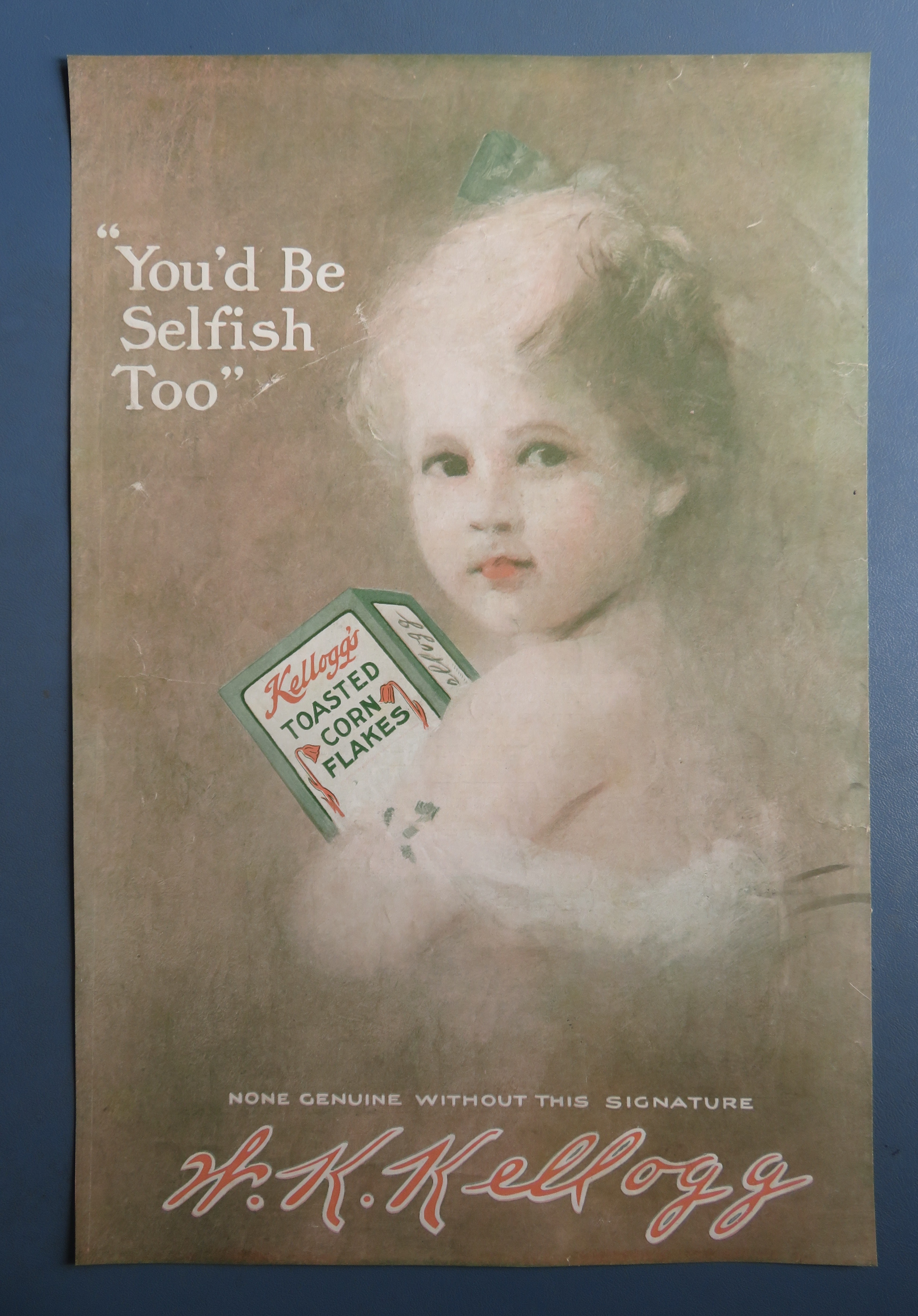 1920 Kellogg's Toasted Corn Flakes Cereal with Baby