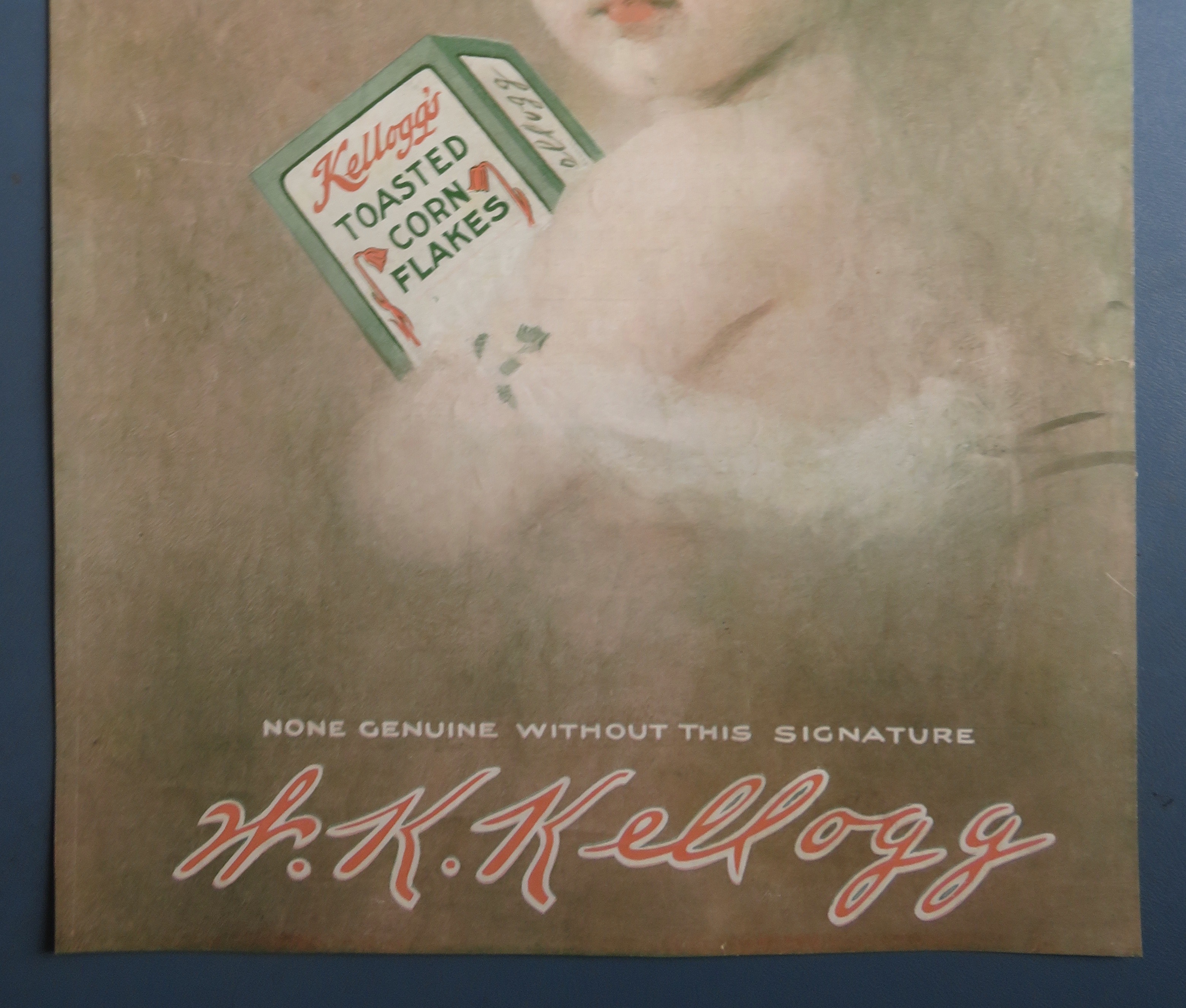 1920 Kellogg's Toasted Corn Flakes Cereal with Baby