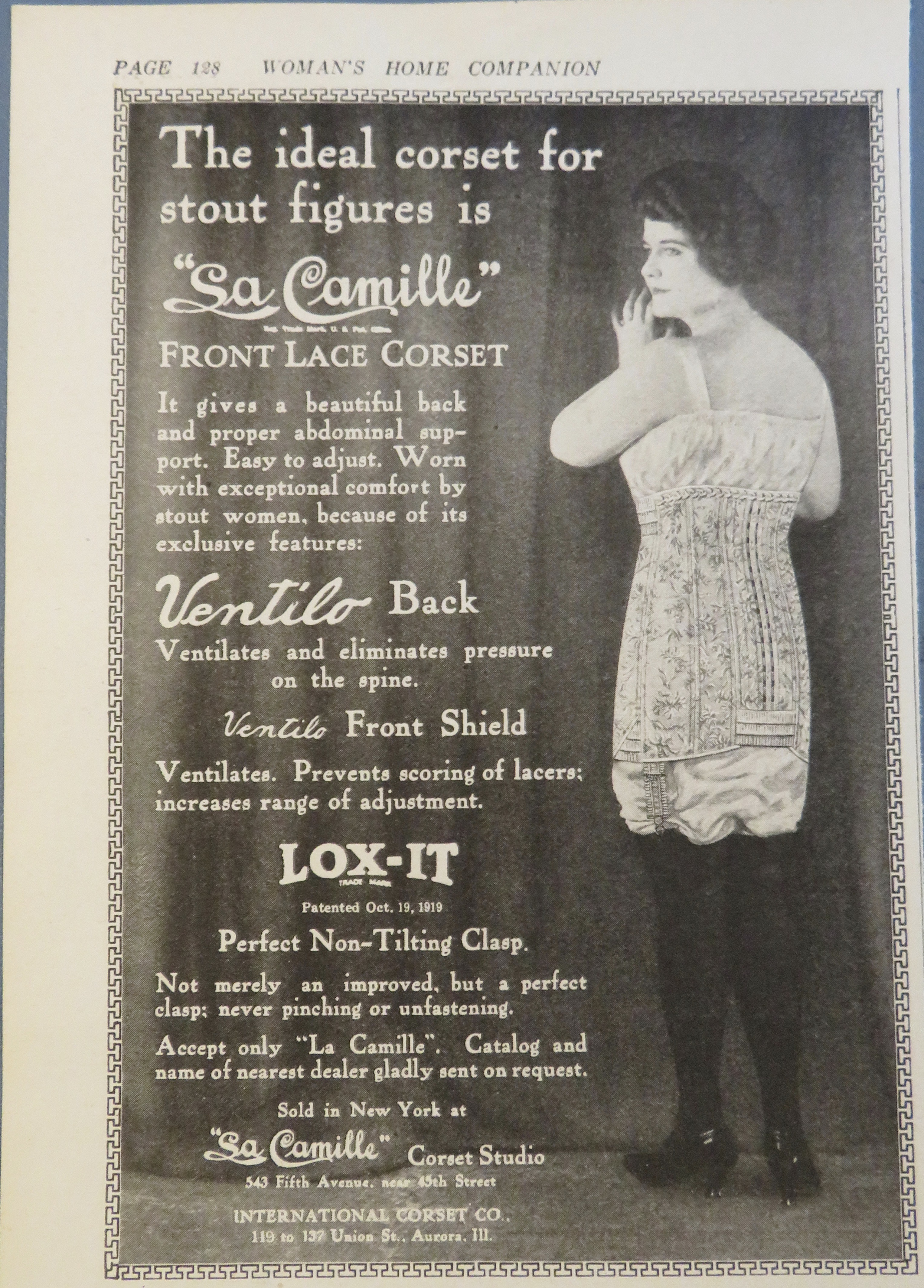 1920 Sa Camille Corset with Woman In Corset