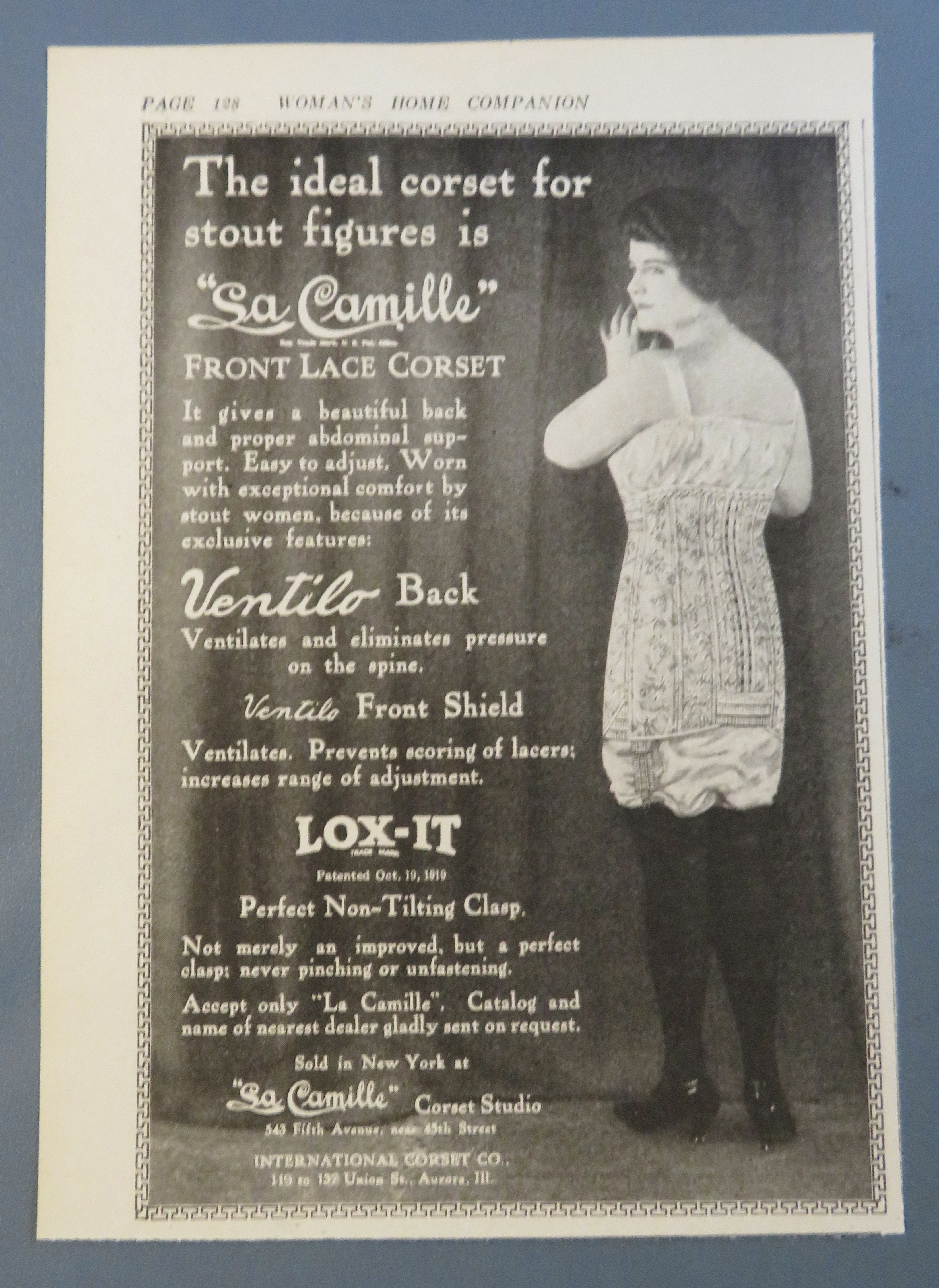 1920 Sa Camille Corset with Woman In Corset