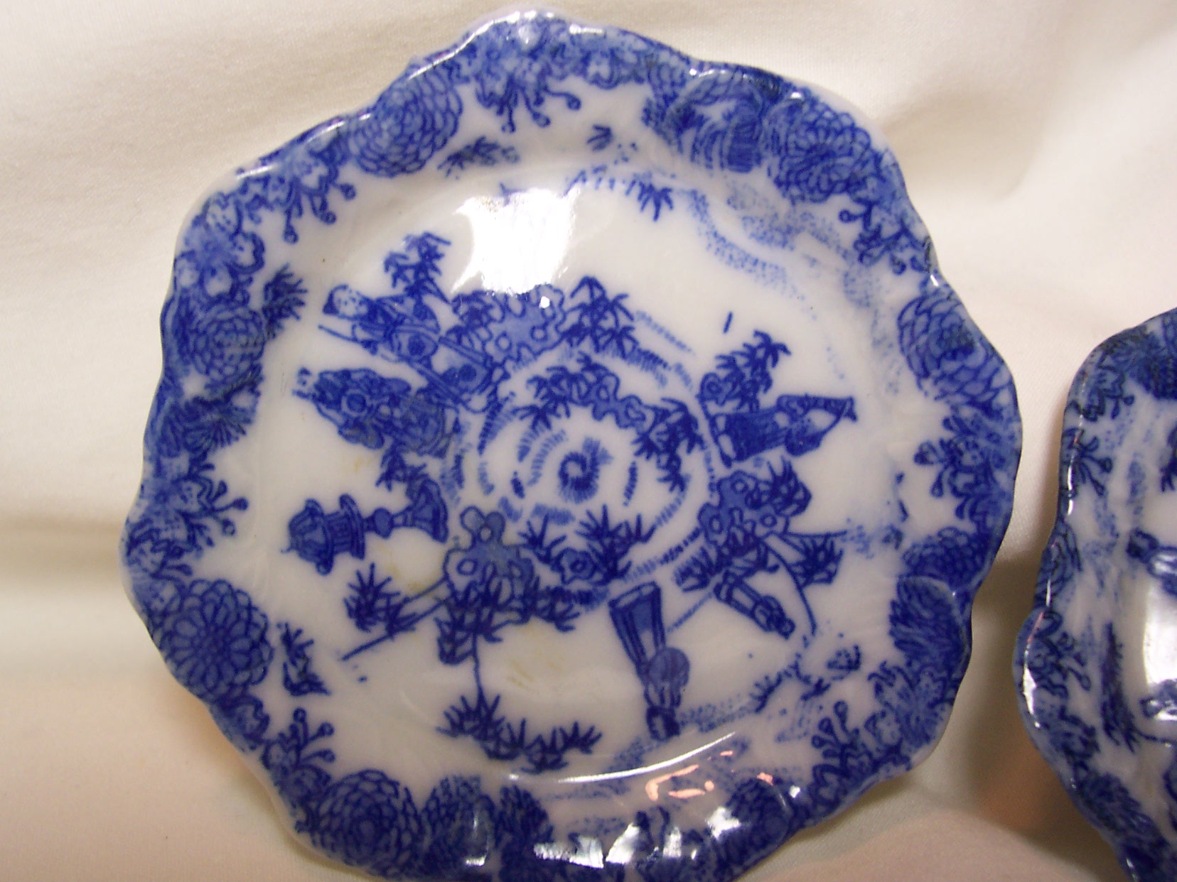 Butter Pat Blue and White Japanese set of two