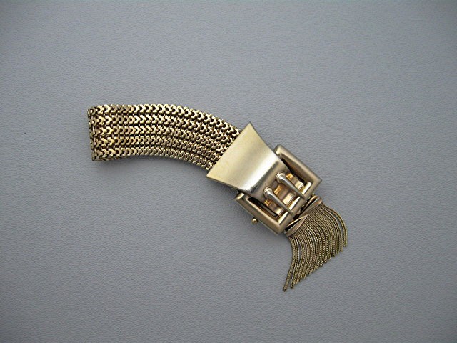 Bracelet Gold Fill Vintage Buckle Tassle
