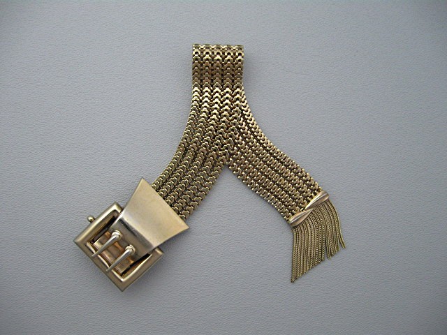Bracelet Gold Fill Vintage Buckle Tassle