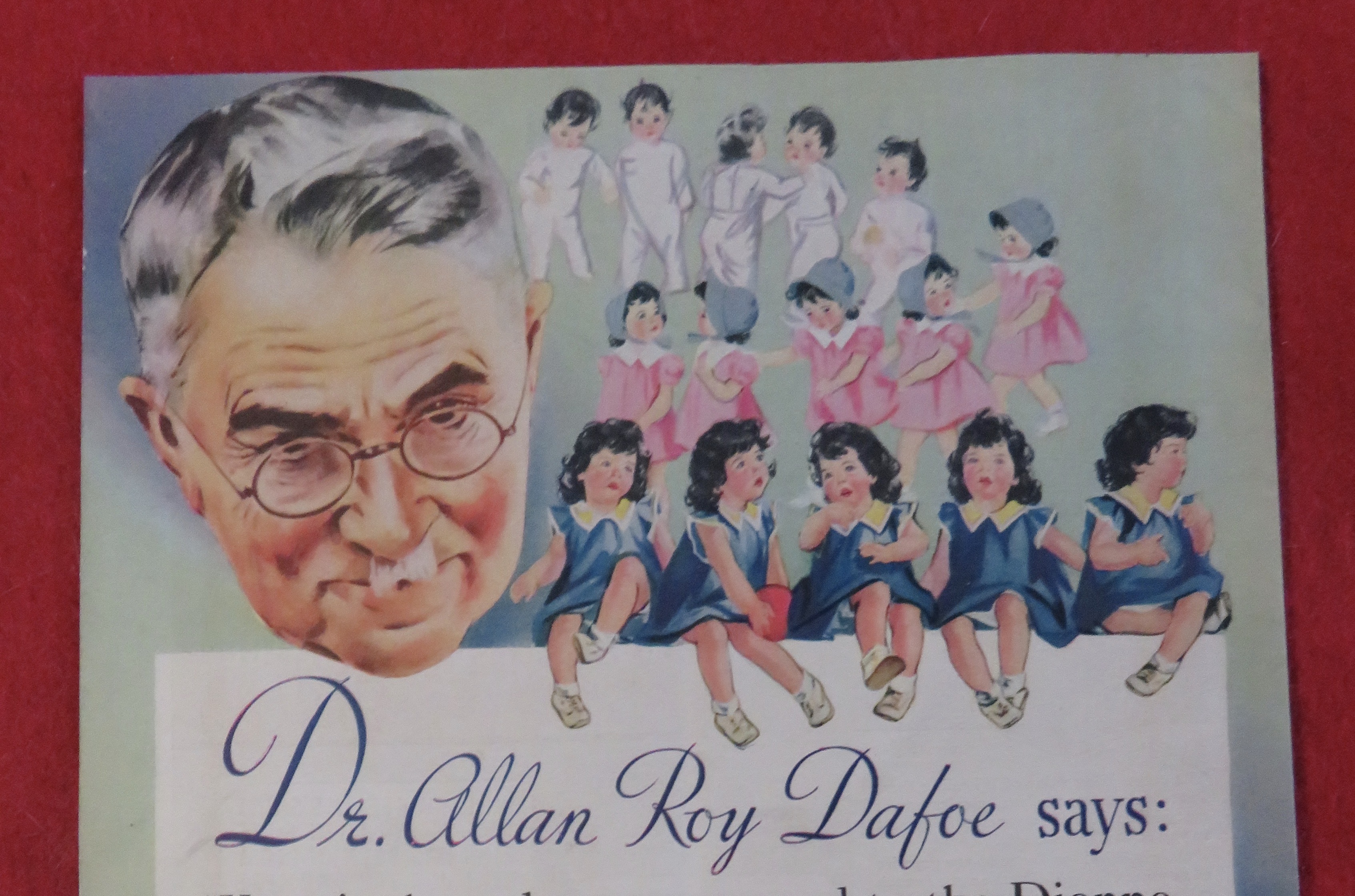 1937 Karo Syrup with the Dionne Quintuplets & Dr Dafoe