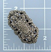 Sterling Silver Marquisite Ring Antique