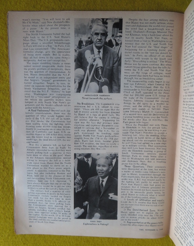Time Magazine November 8, 1968 The Bombing Decision