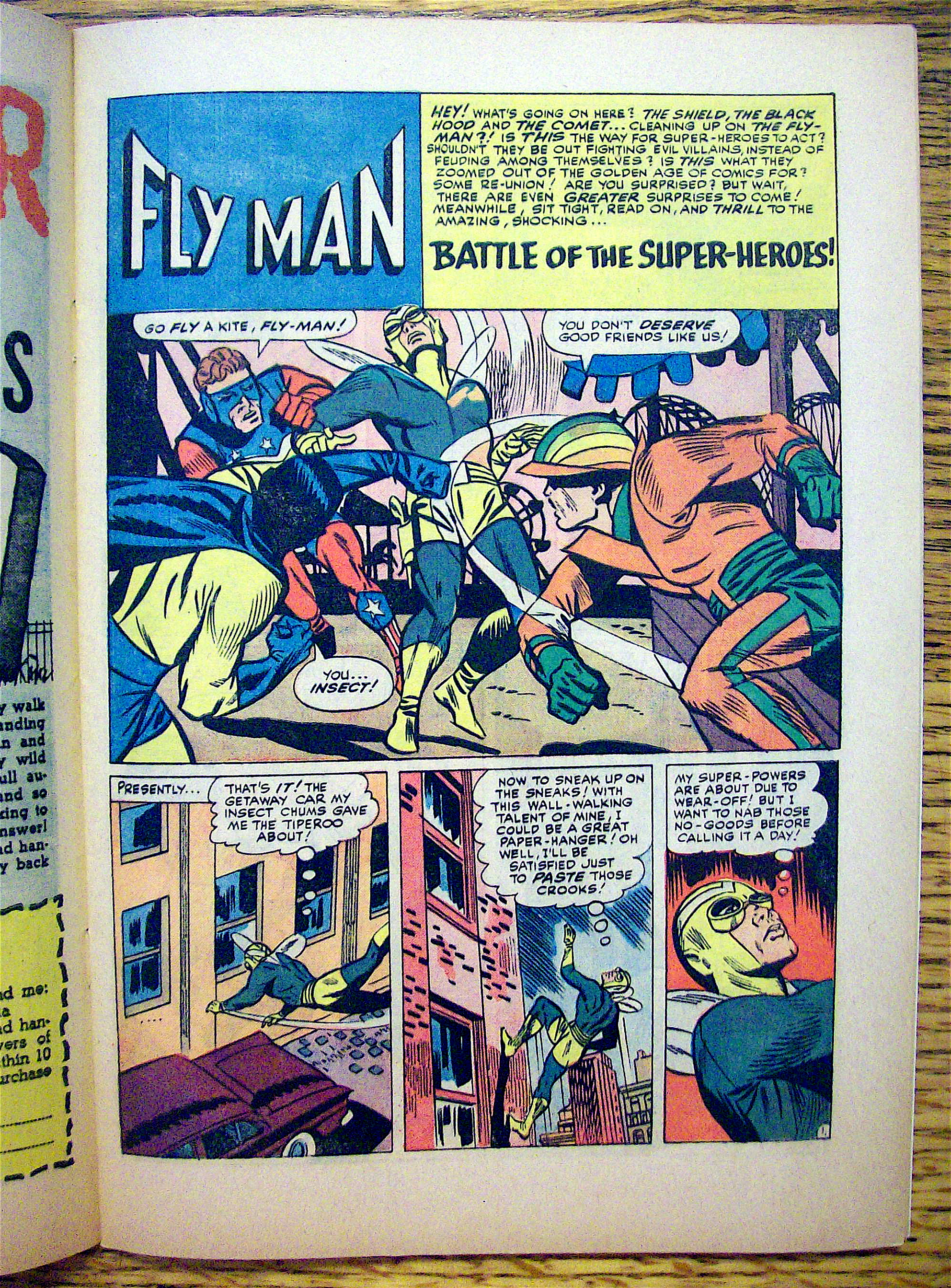 Fly Man Comic #31 May 1965 Fly Man's Partners In Peril