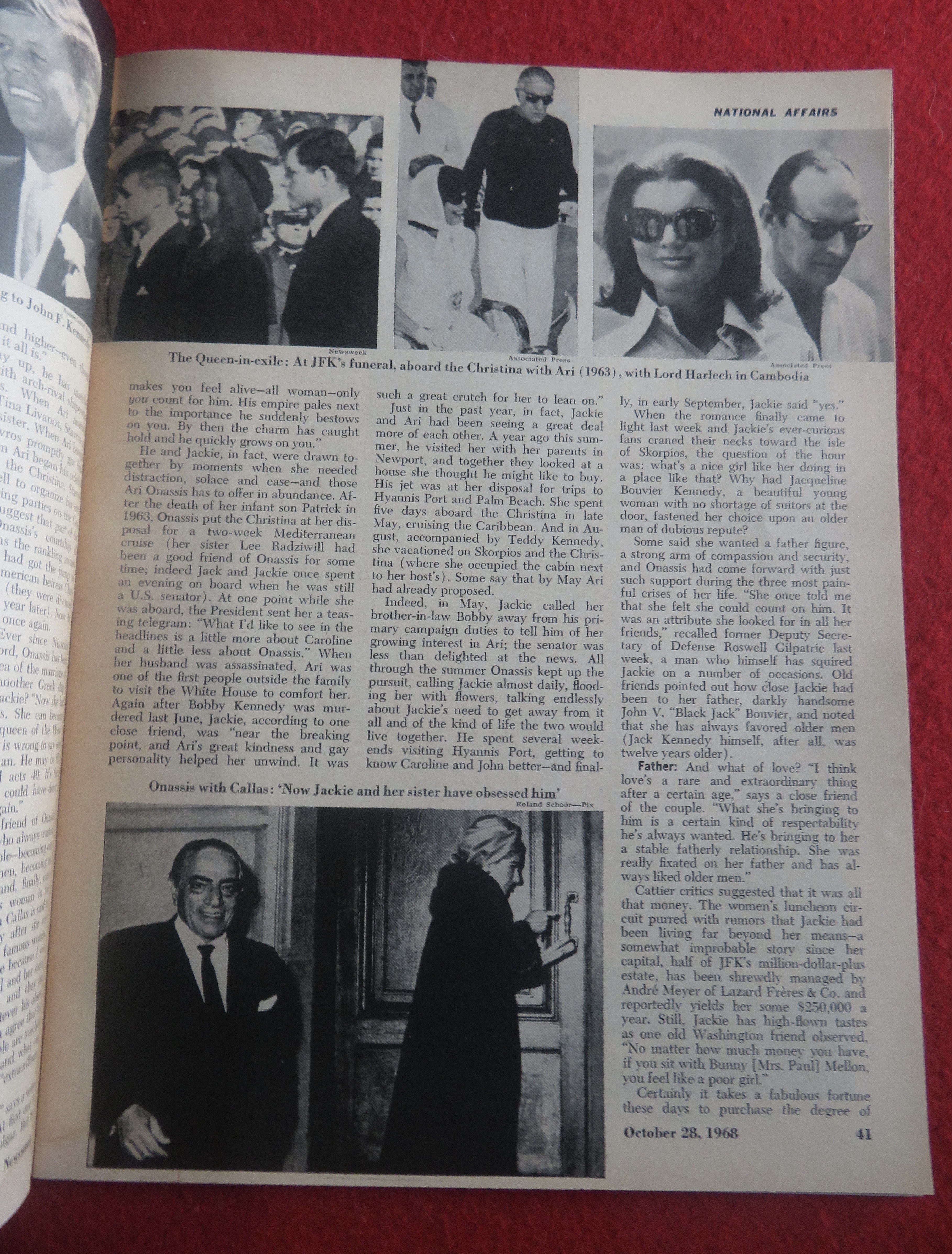 Newsweek Magazine-October 28, 1968-Jackie Onassis