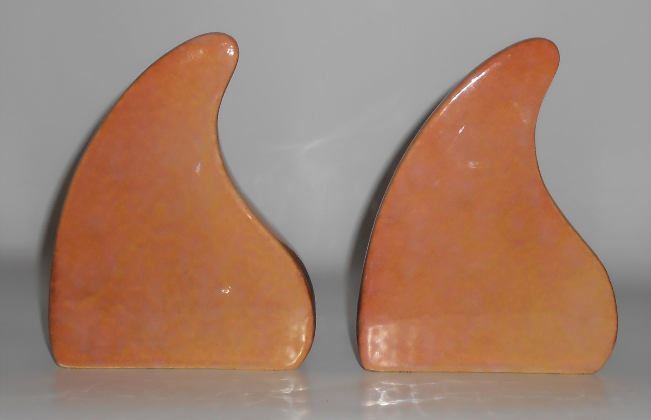 Roseville Art Pottery Pair Brown Wincraft Bookends