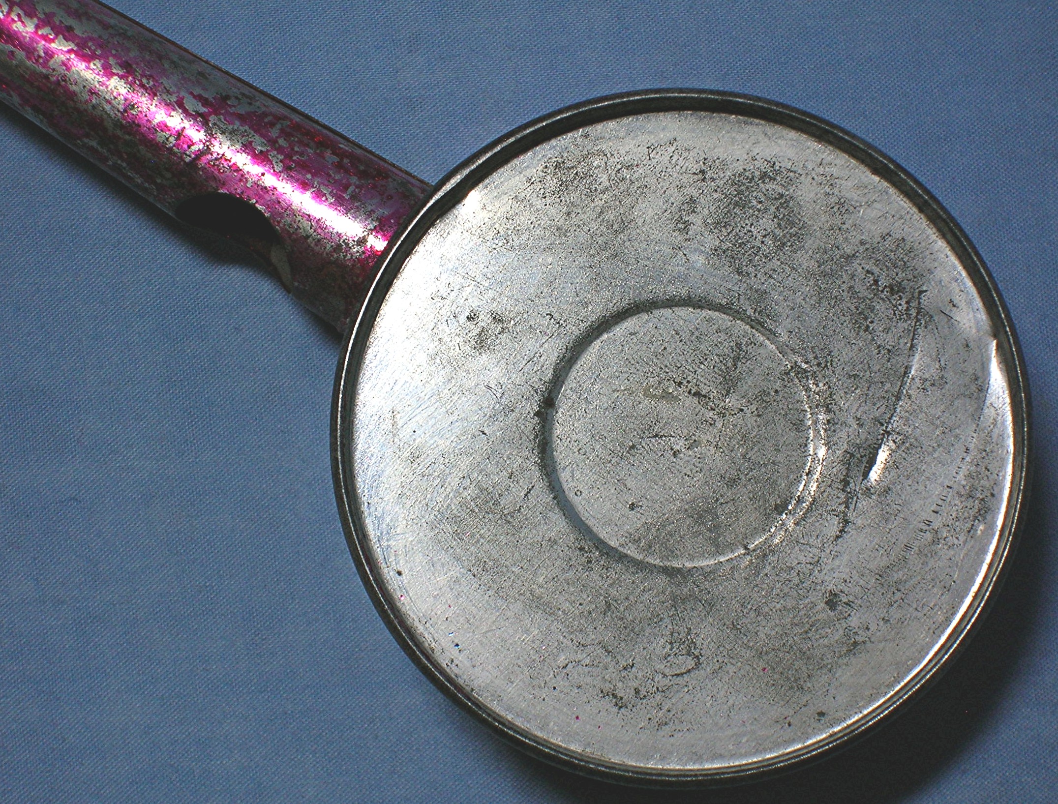 Vintage tin noise maker, whistle and rattle .  .  .
