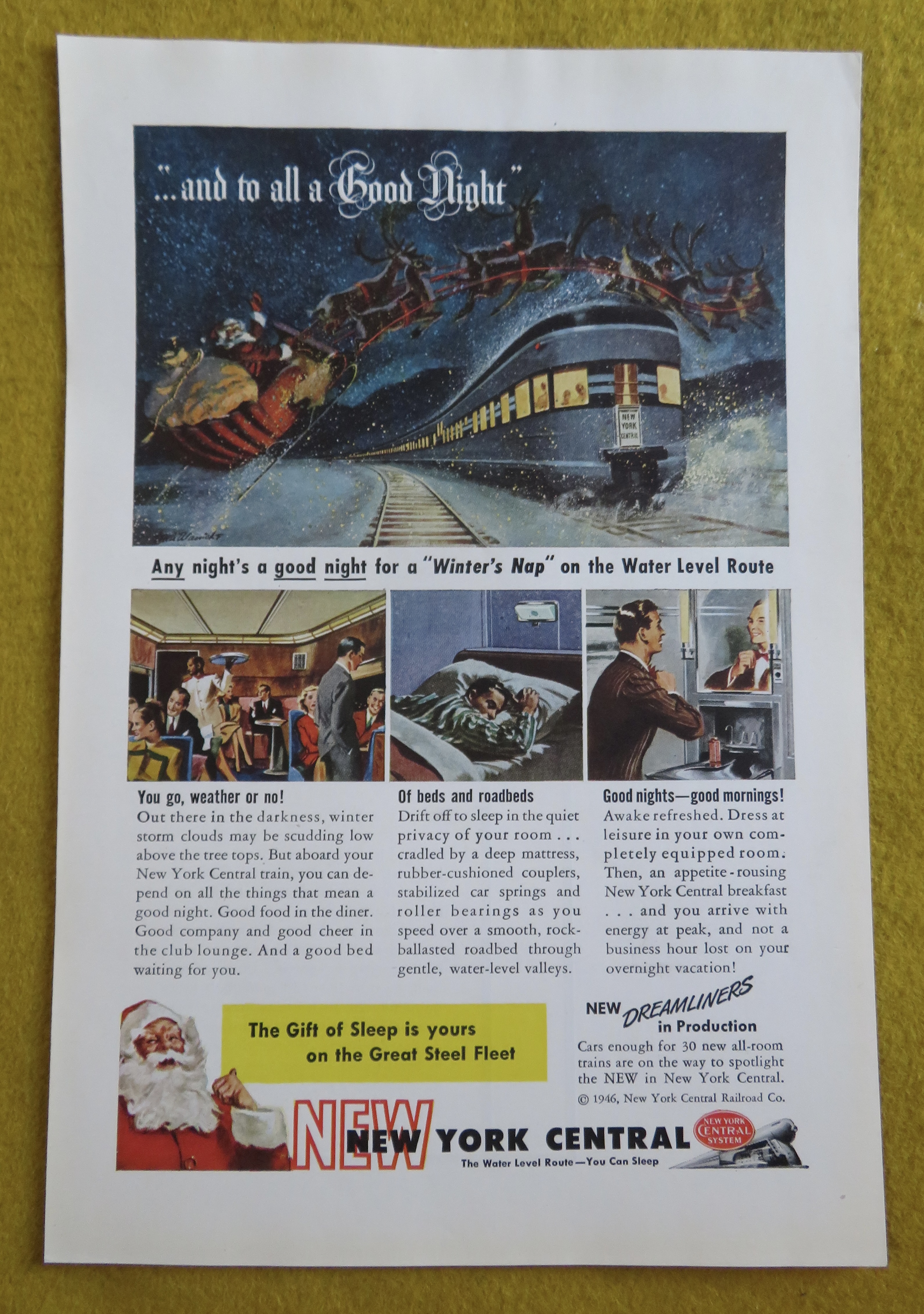 1946 New York Central with And To All A Good Night