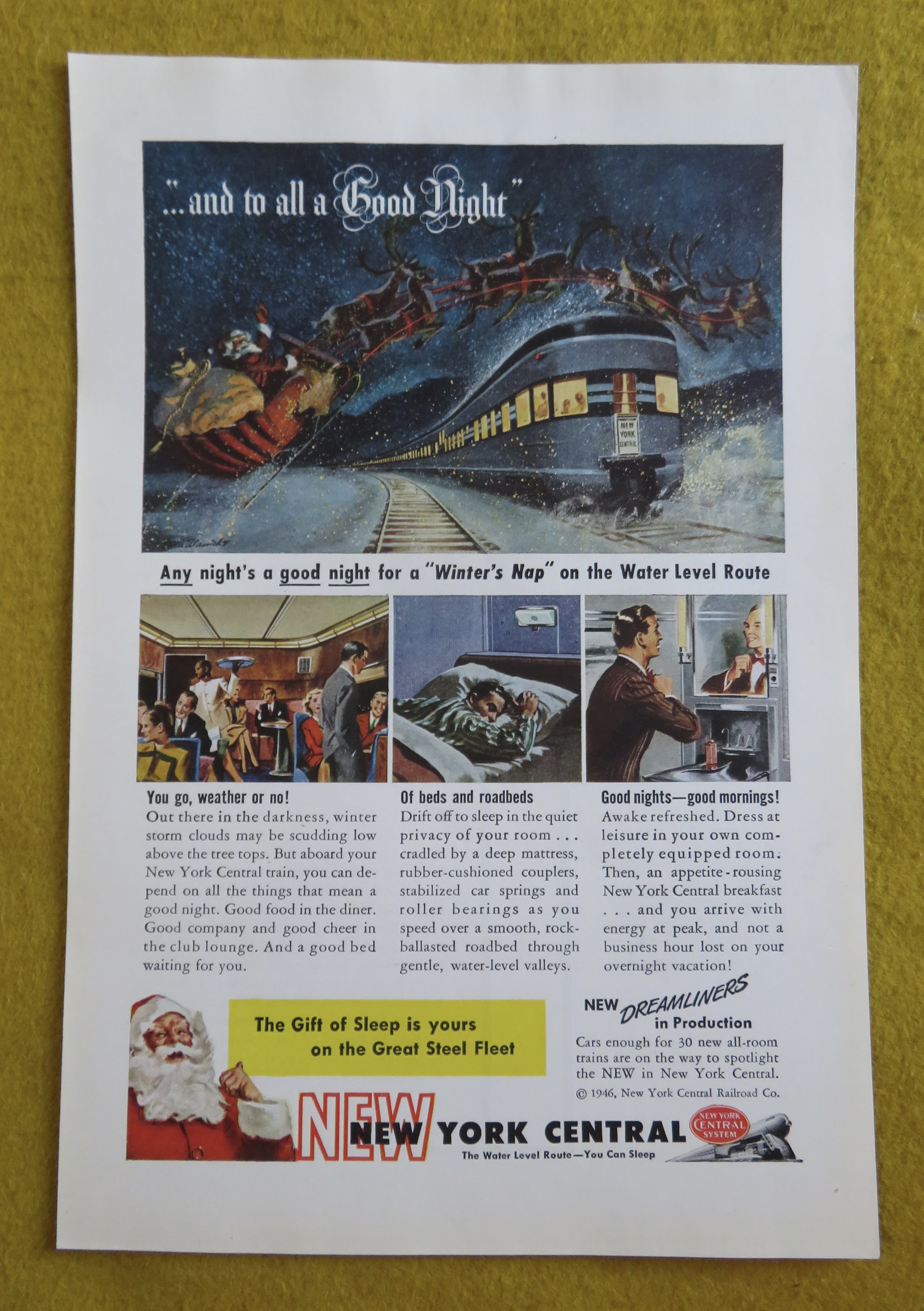 1946 New York Central with And To All A Good Night