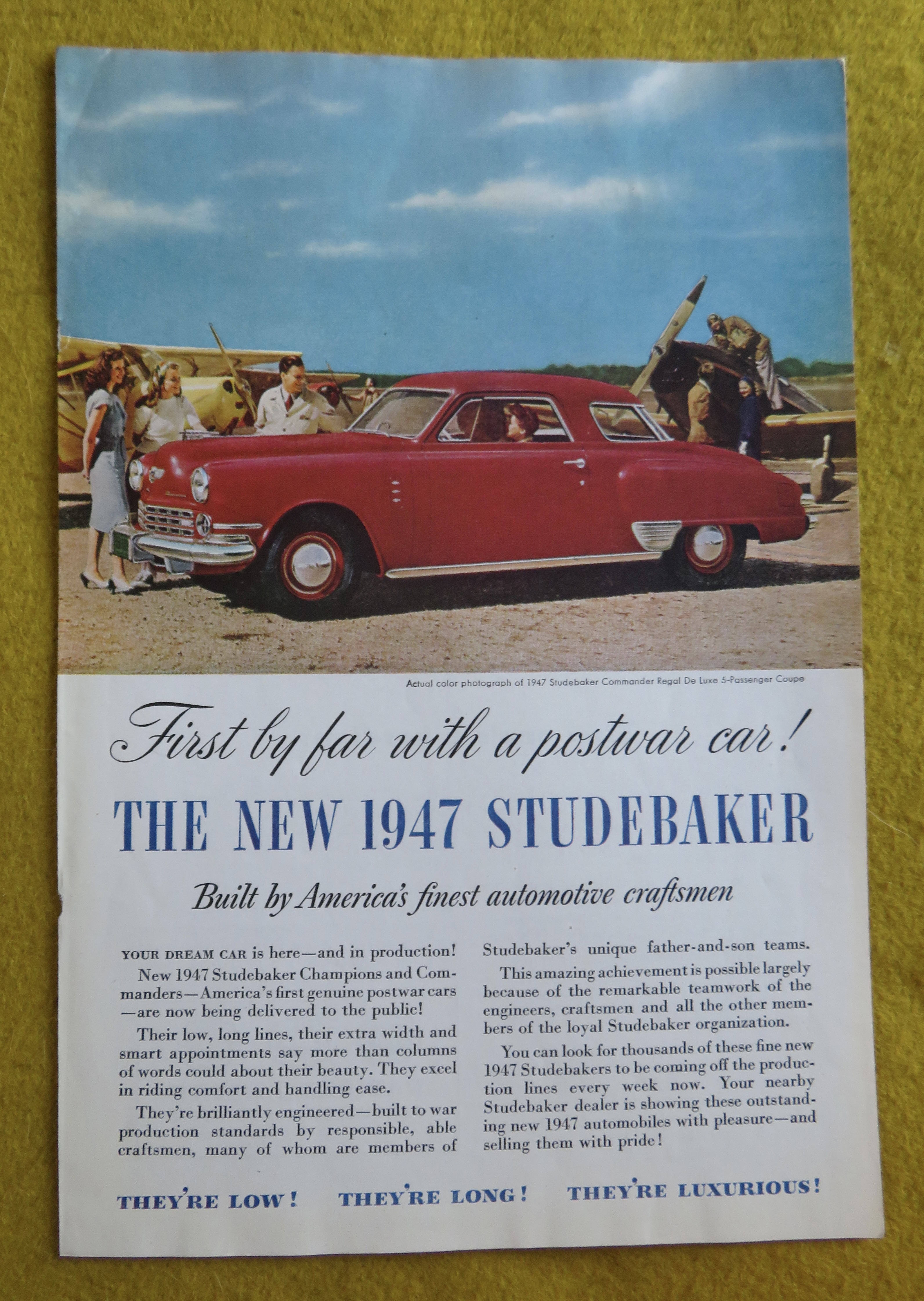 1946 Studebaker Automobile with the Commander Regal