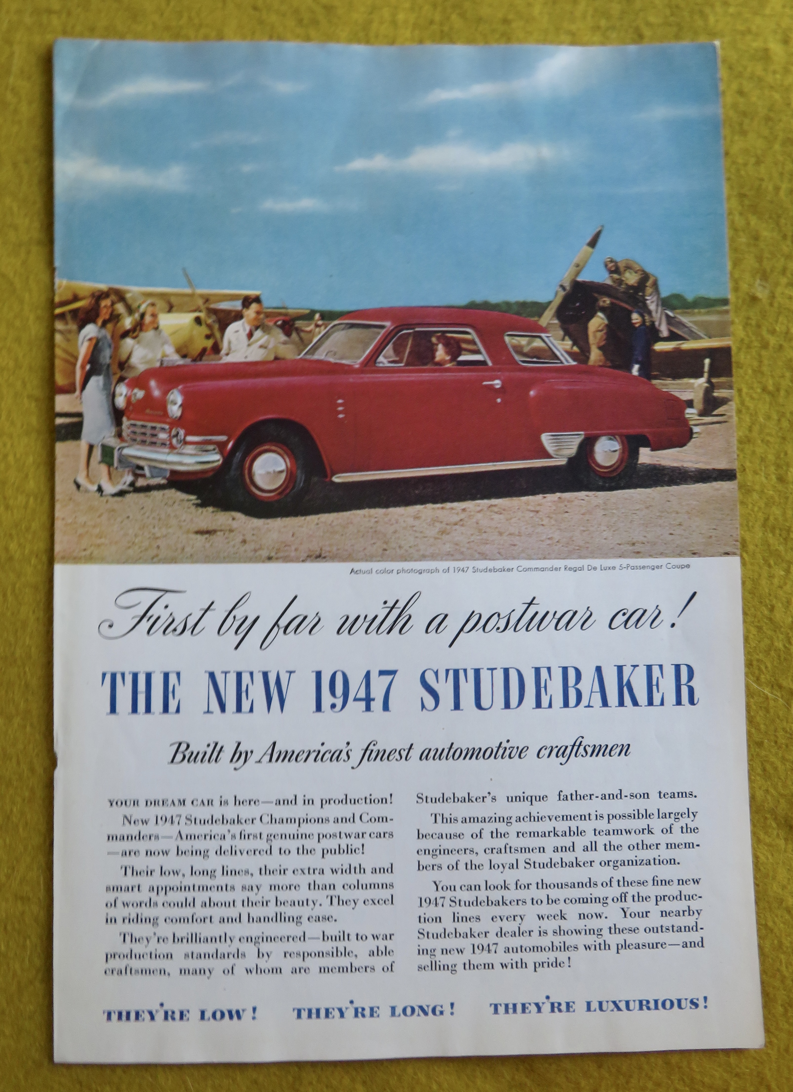 1946 Studebaker Automobile with the Commander Regal