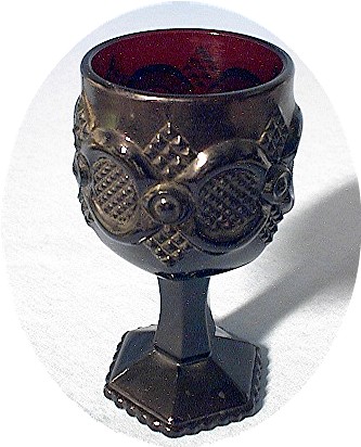 Small AVON Red Cape Cod Challice/Wine Glass