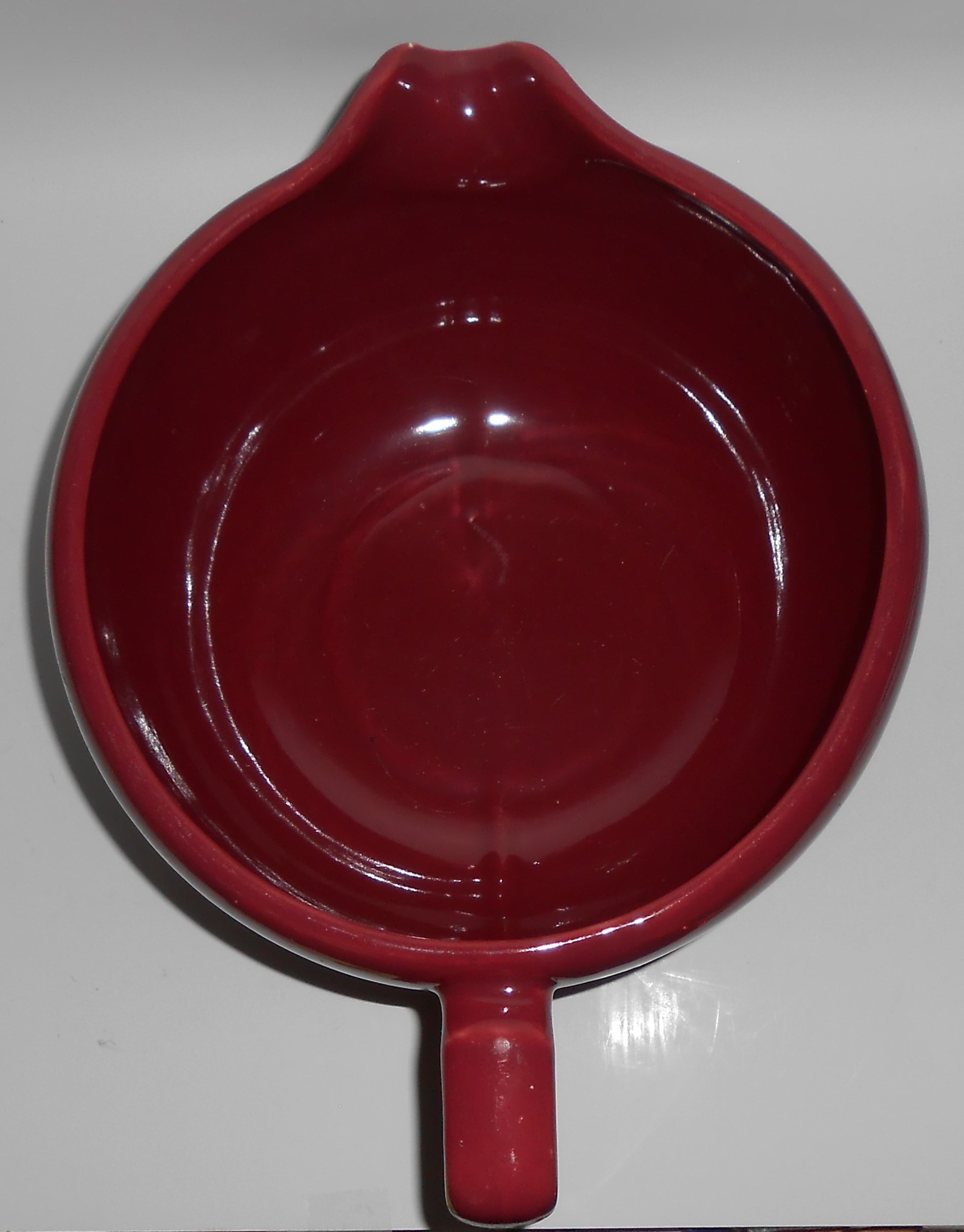 Coors Pottery Rosebud Red LARGE Handled Batter Bowl