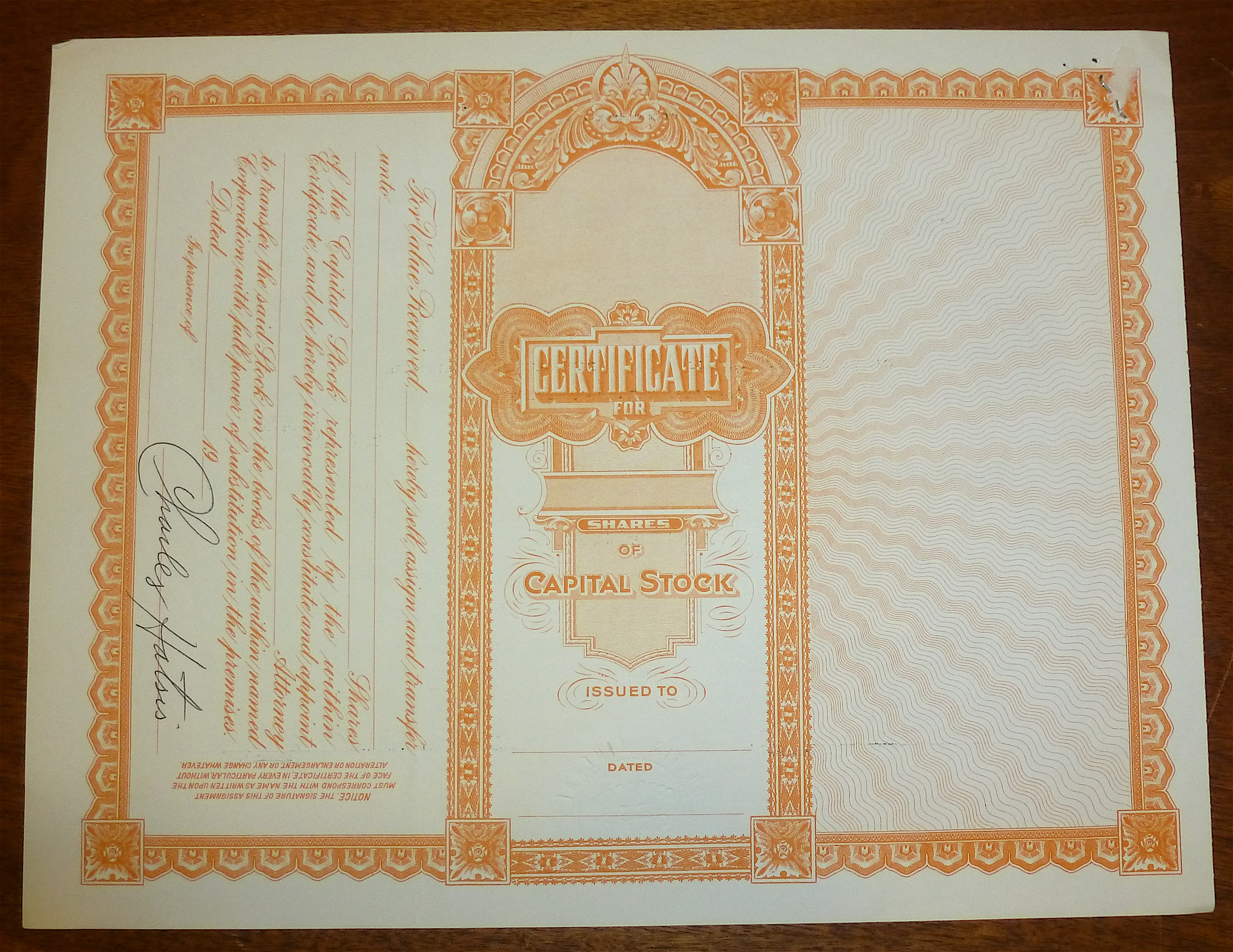 1969 Curtis Minerals Stock Certificate