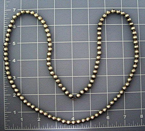 Silver 29 Inches 7mm Bead Necklace