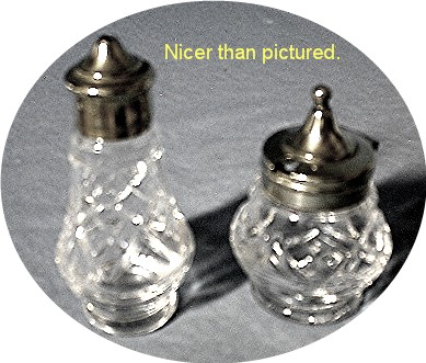 Brierley Crystal Salt Cellar & Mustard Pot EP