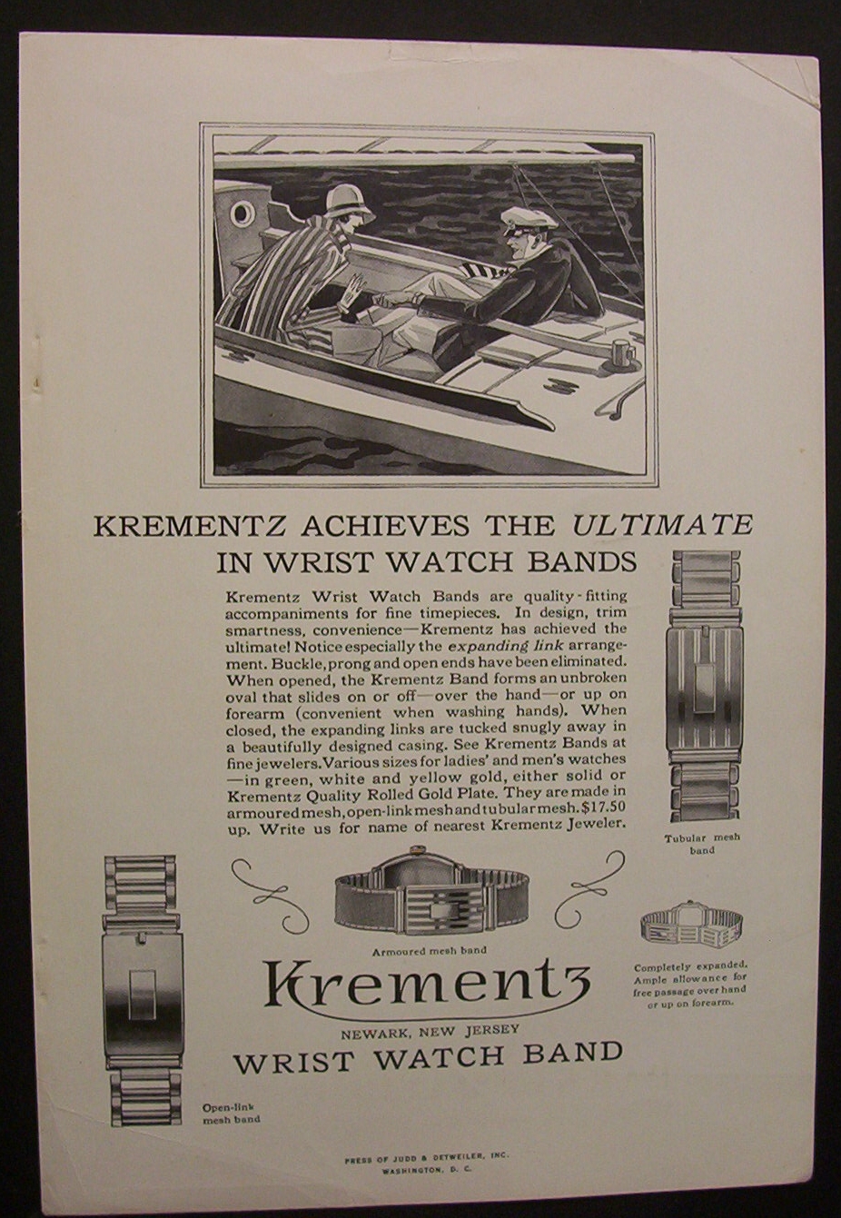 1929  Krementz  Wrist  Watch  Band