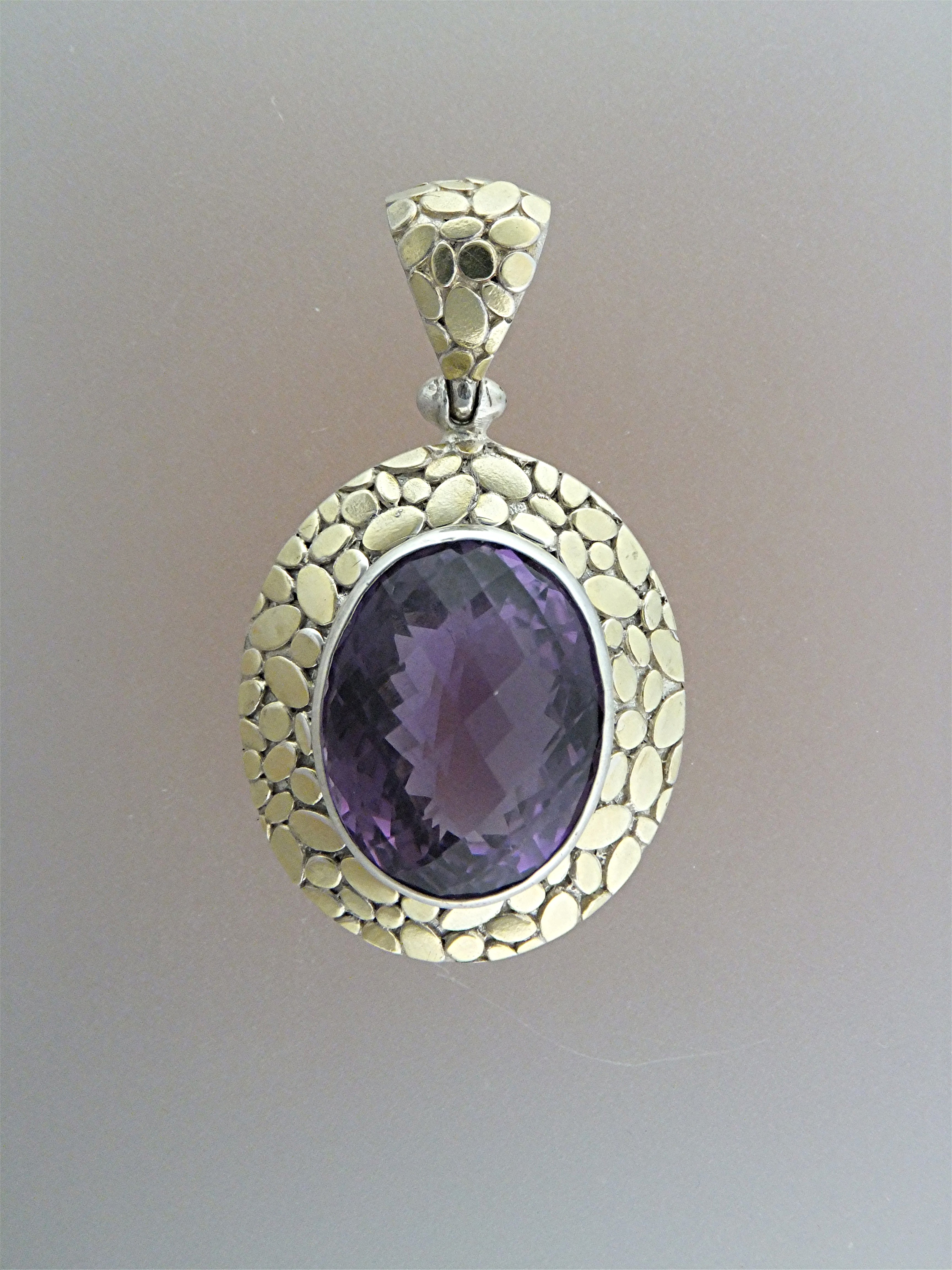 Pendant Amethyst 18K Gold Over Sterling Silver STARBORN