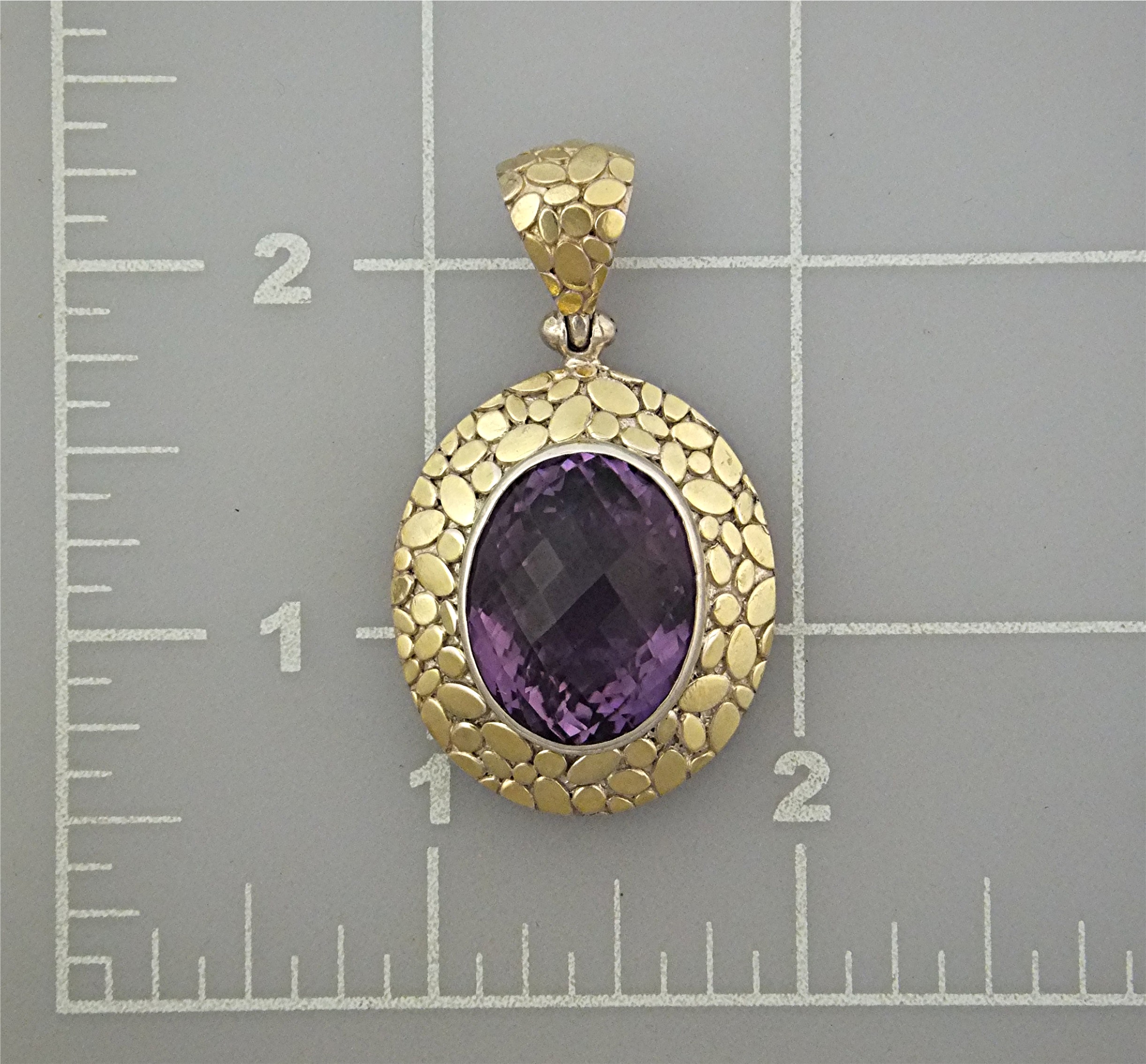 Pendant Amethyst 18K Gold Over Sterling Silver STARBORN