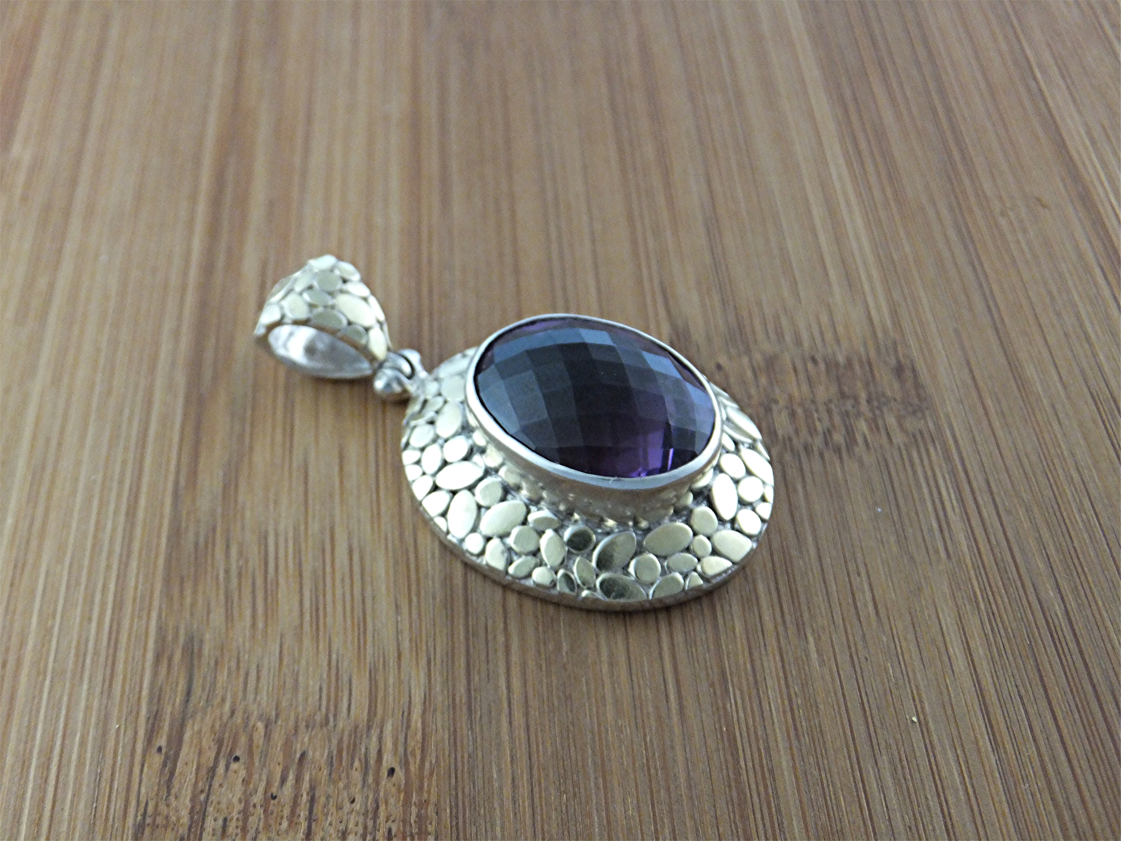 Pendant Amethyst 18K Gold Over Sterling Silver STARBORN