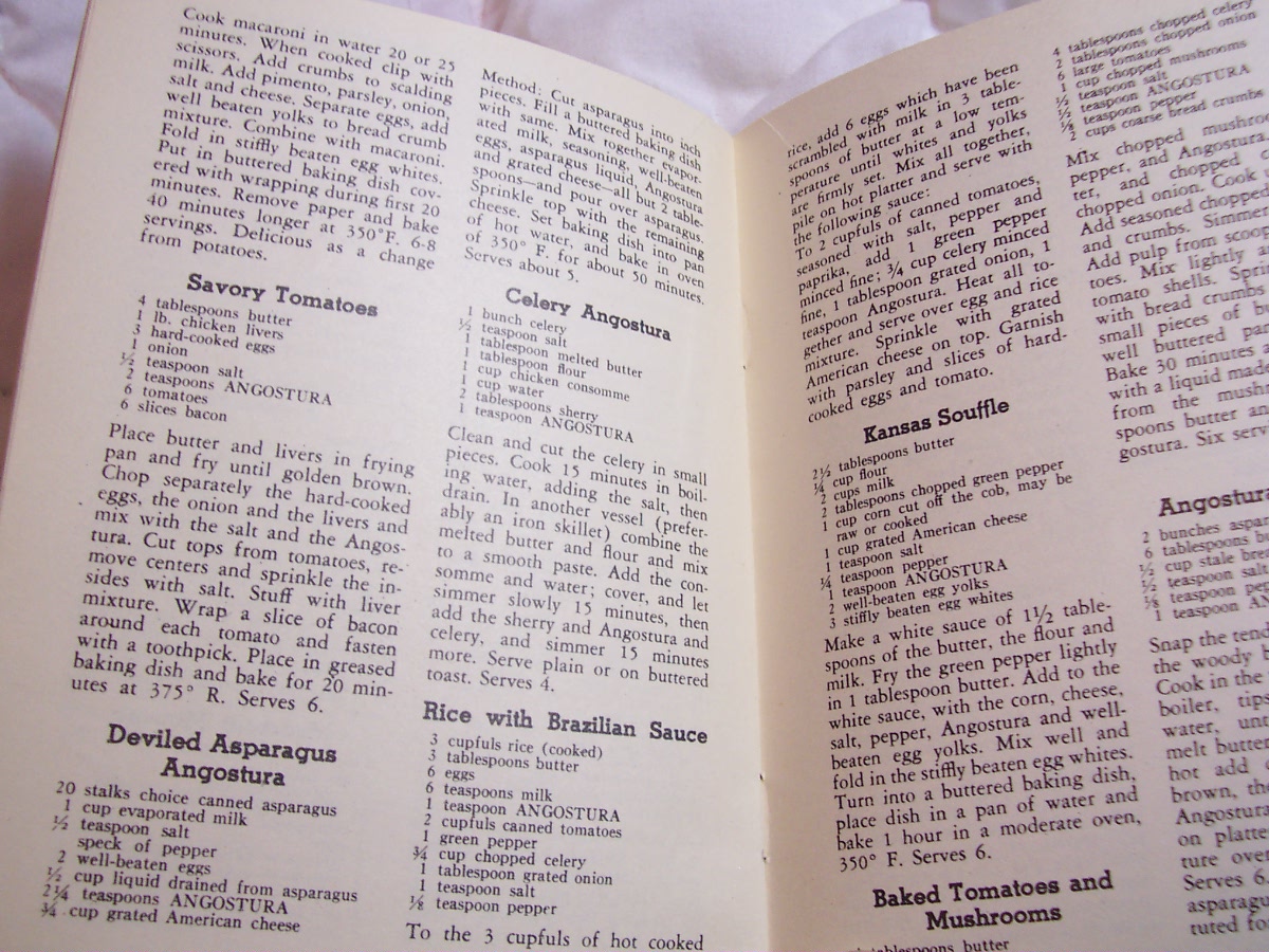 Angostura Cookbook 1940-50's