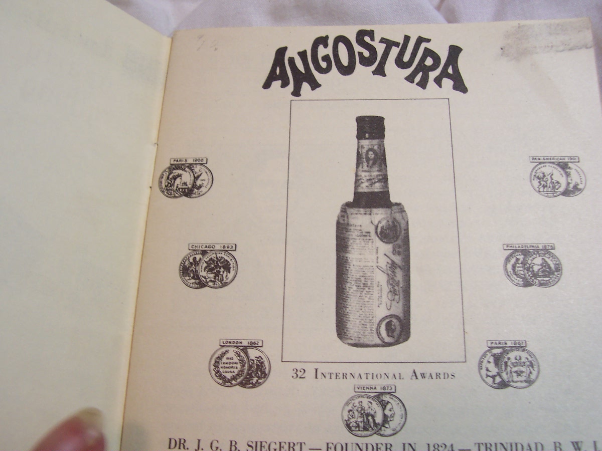 Angostura Cookbook 1940-50's