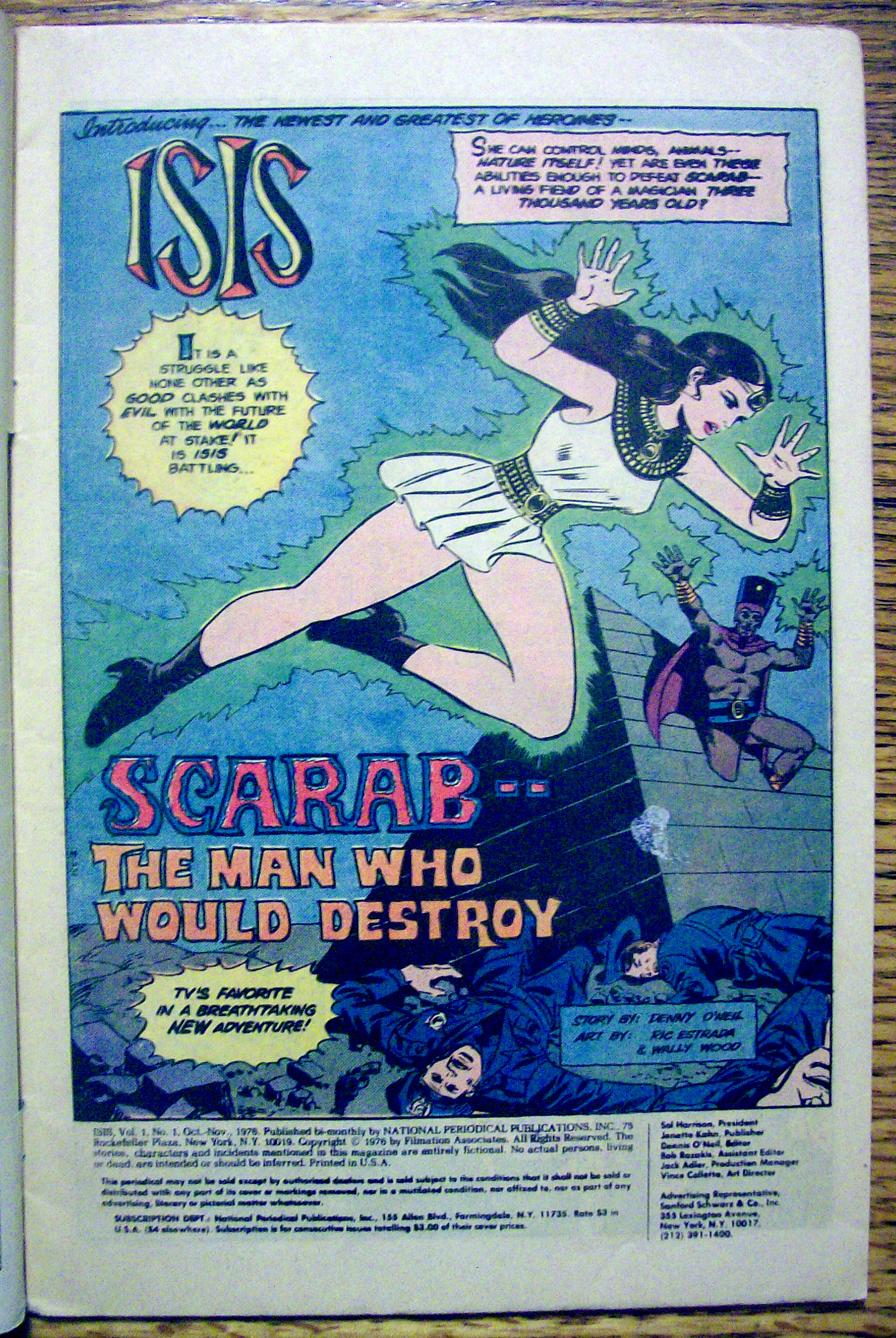 The Mighty Isis Comic #1 November 1976 Scarab