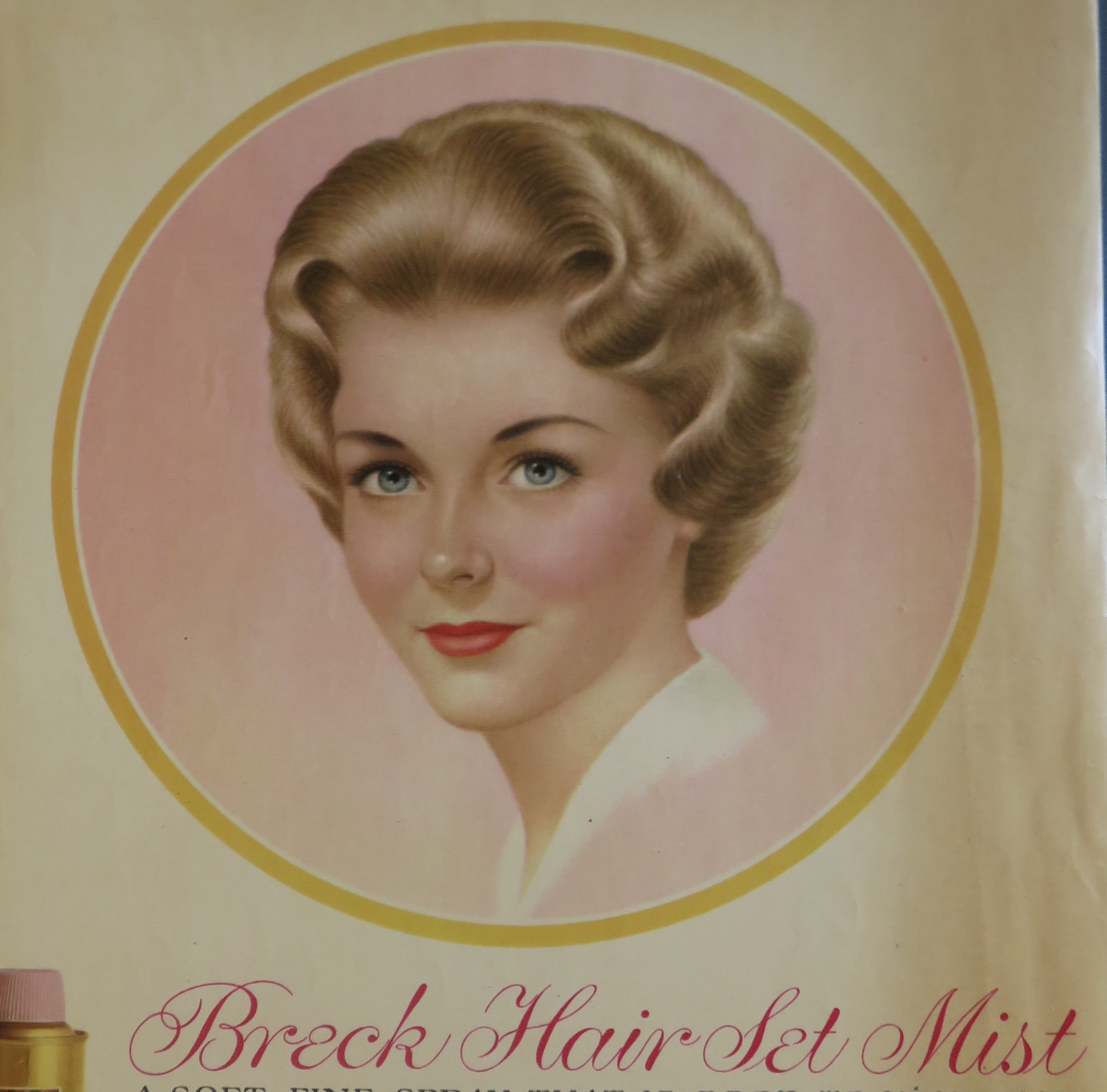 1960 Breck Hair Set Mist with Lovely Brown Haired Woman