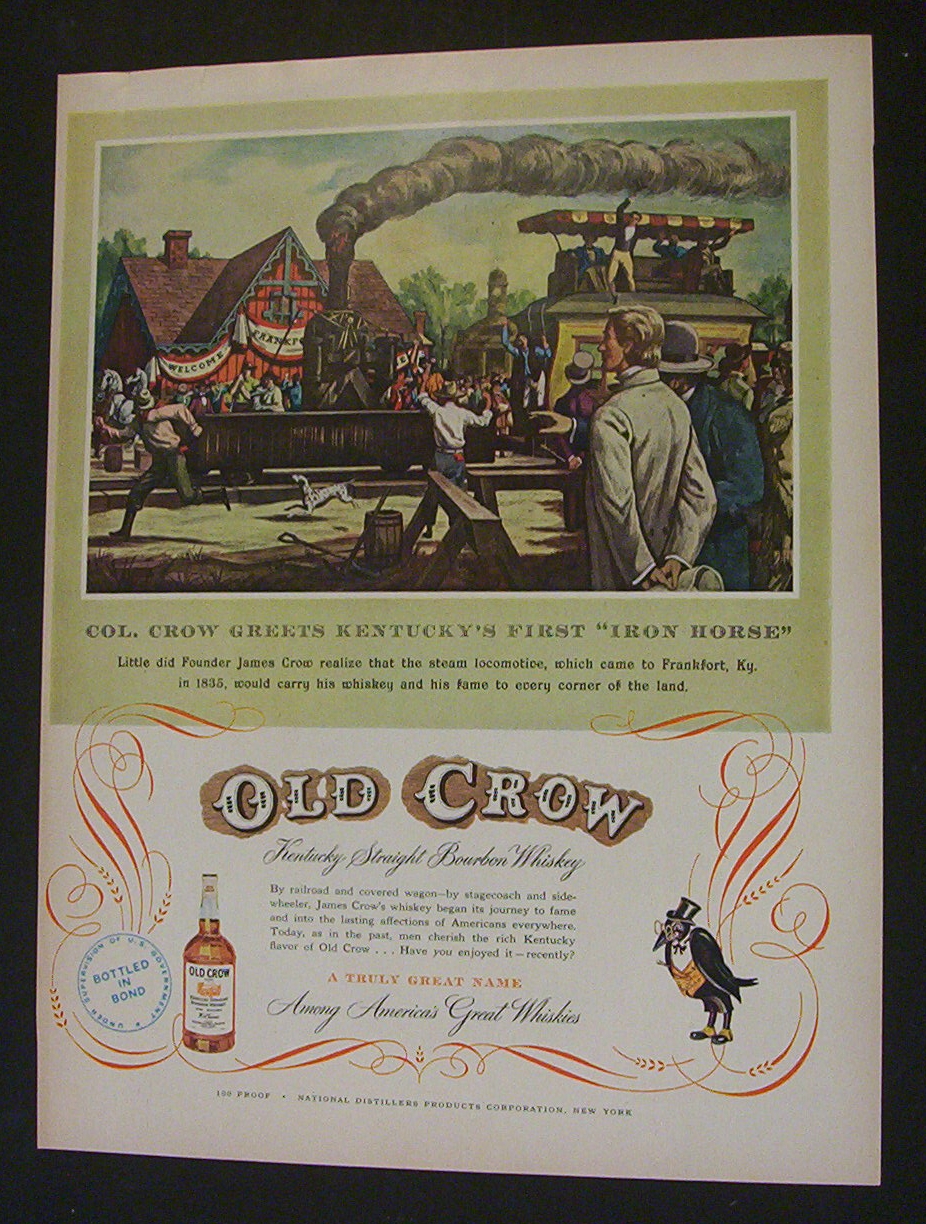 1951 Dual Ad: Robt Burns Cigarillos & Old  Crow