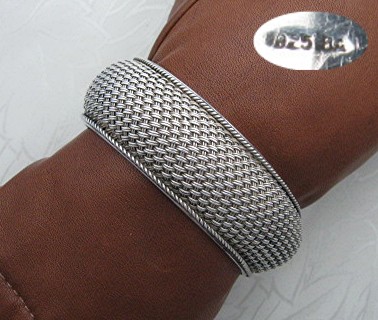 Bali Sterling Silver Wide Cuff Signed BA 56 Grams