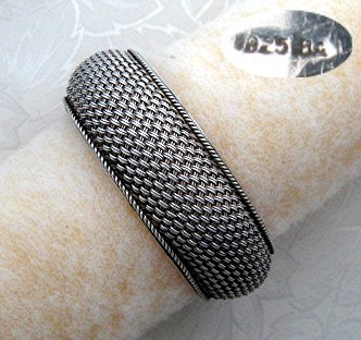 Bali Sterling Silver Wide Cuff Signed BA 56 Grams