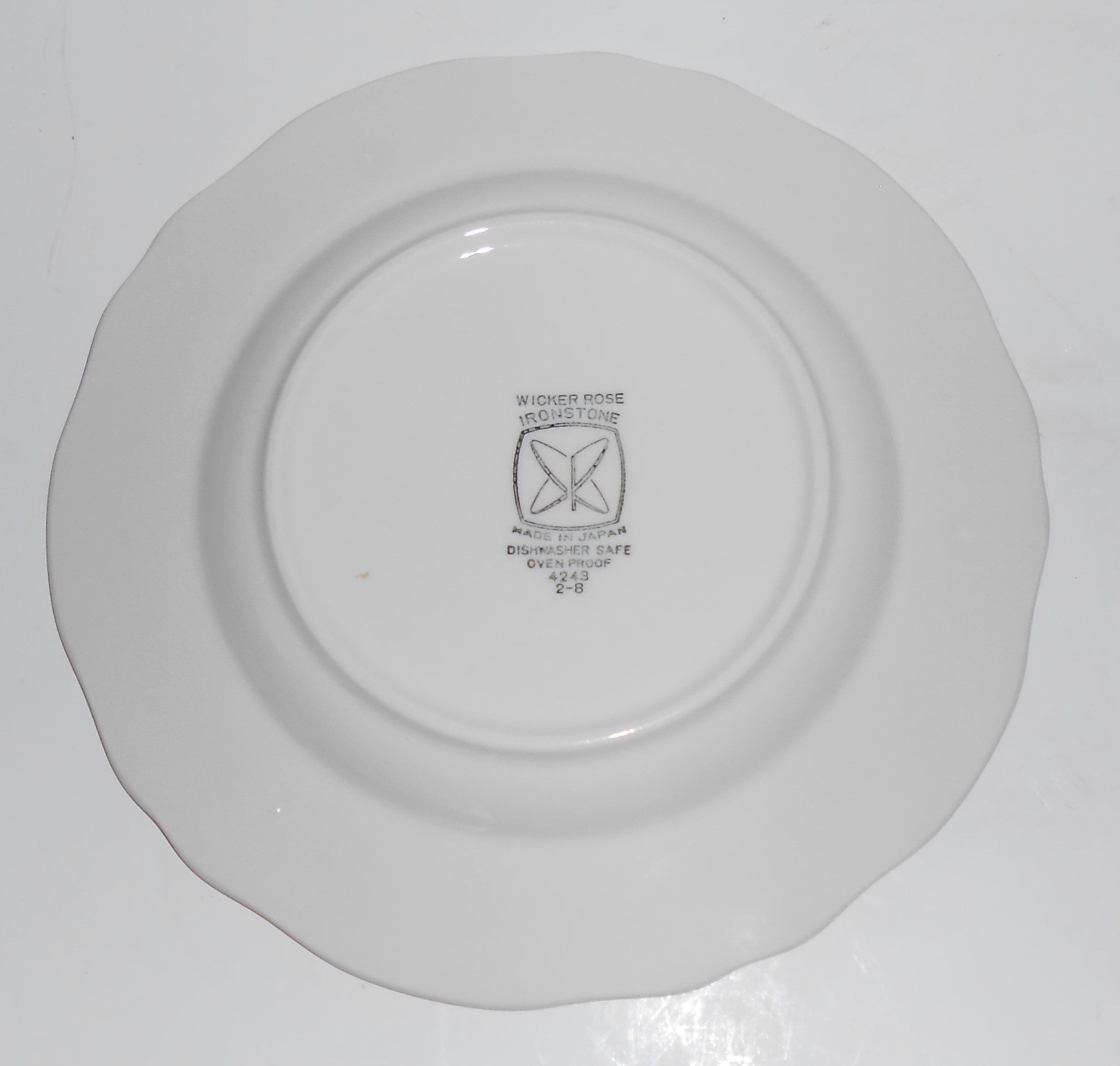 Sears Wicker Rose Ironstone Salad Plate