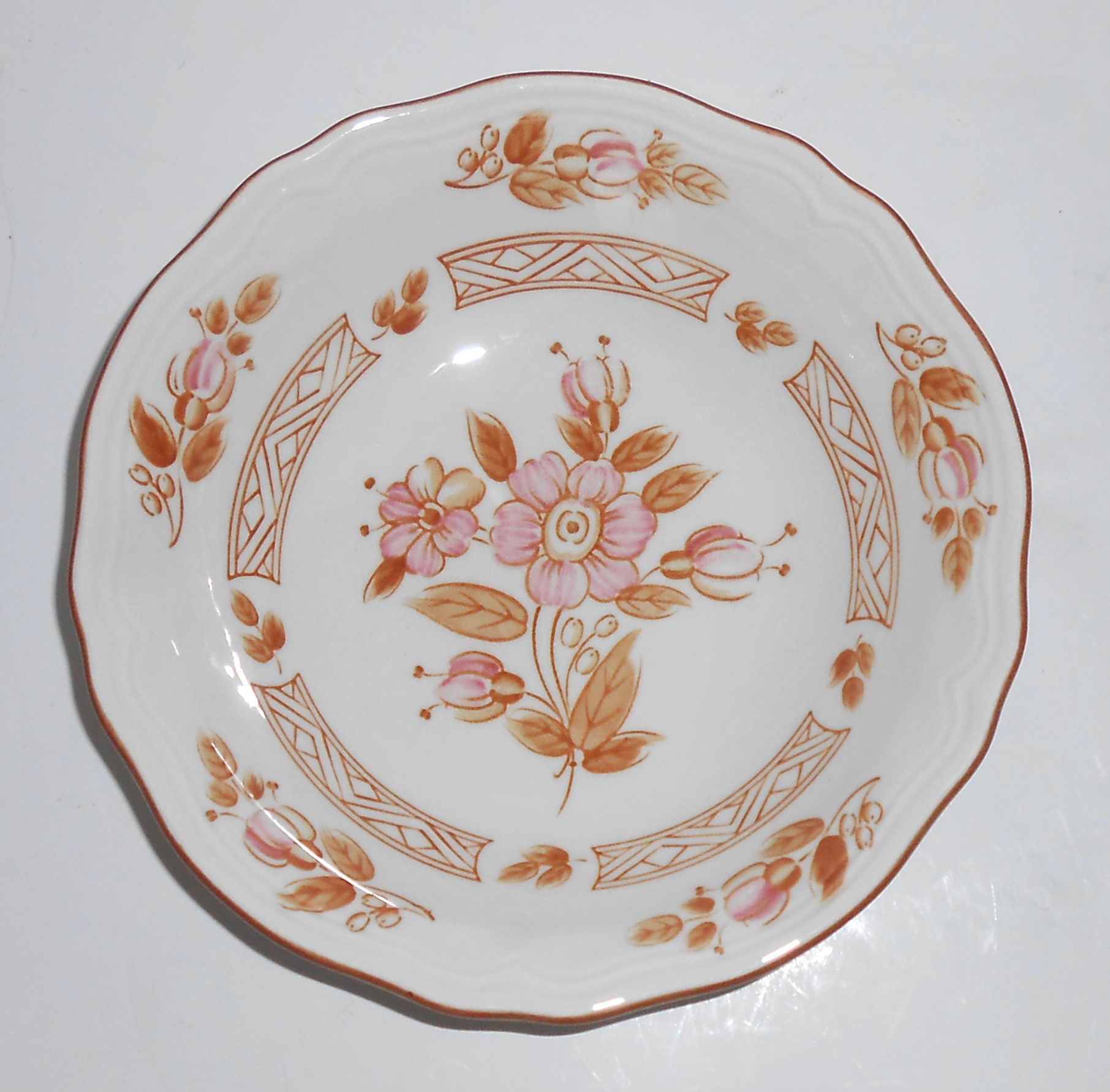 Sears Wicker Rose Ironstone Cereal Bowl