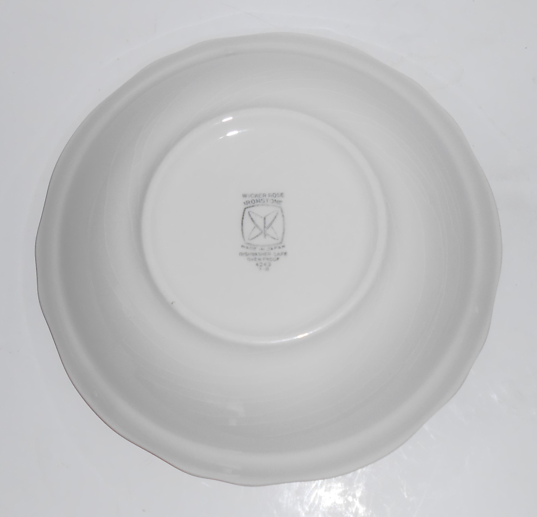 Sears Wicker Rose Ironstone Cereal Bowl
