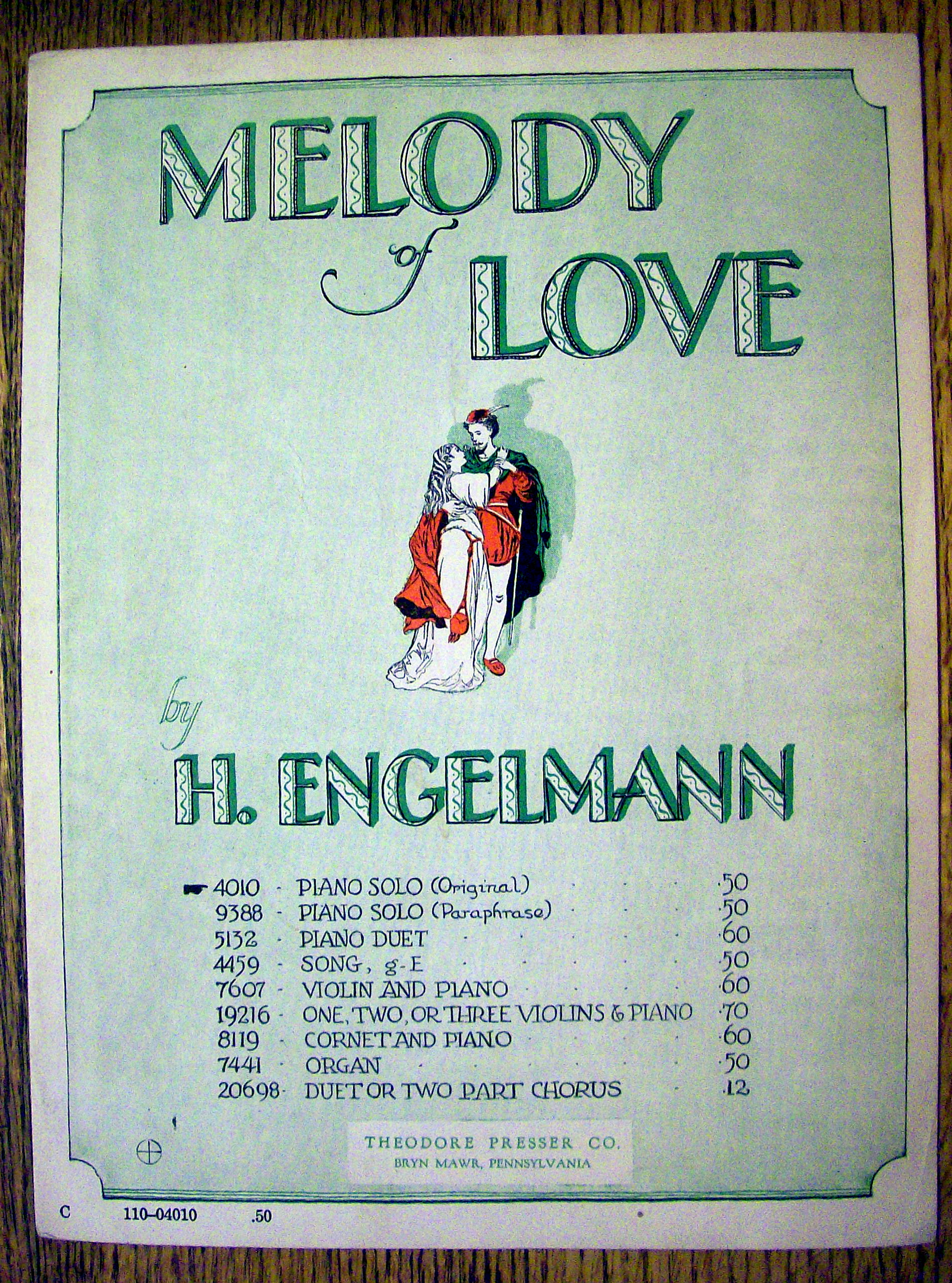 1930 Melody Of Love By H. Engelmann