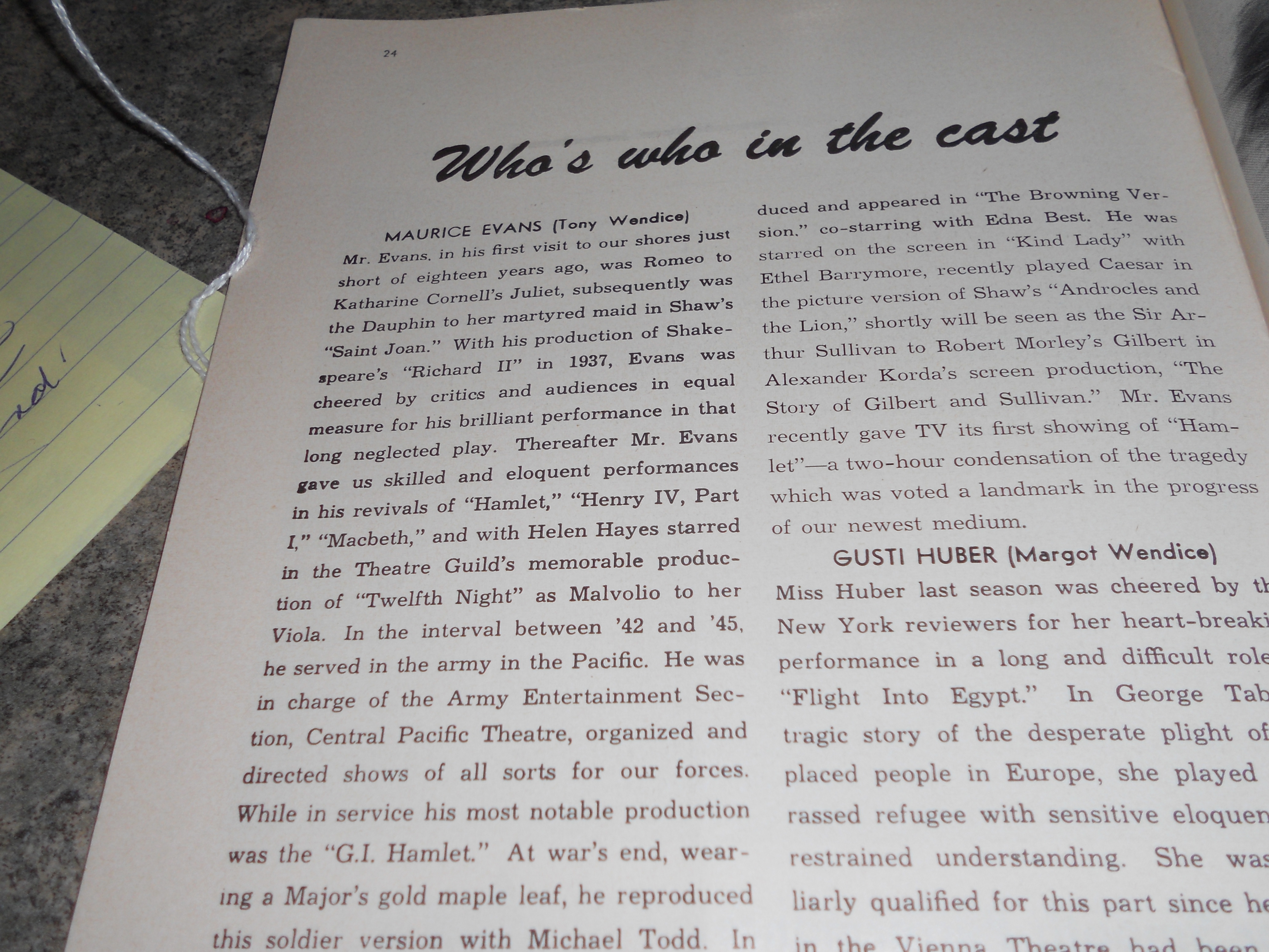 Plymouth Theater Program Dial M For Murder