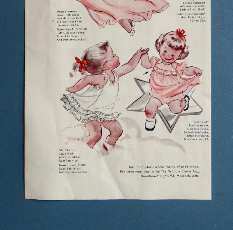 1951 Carter's Underwear With Big & Little Dream Boats