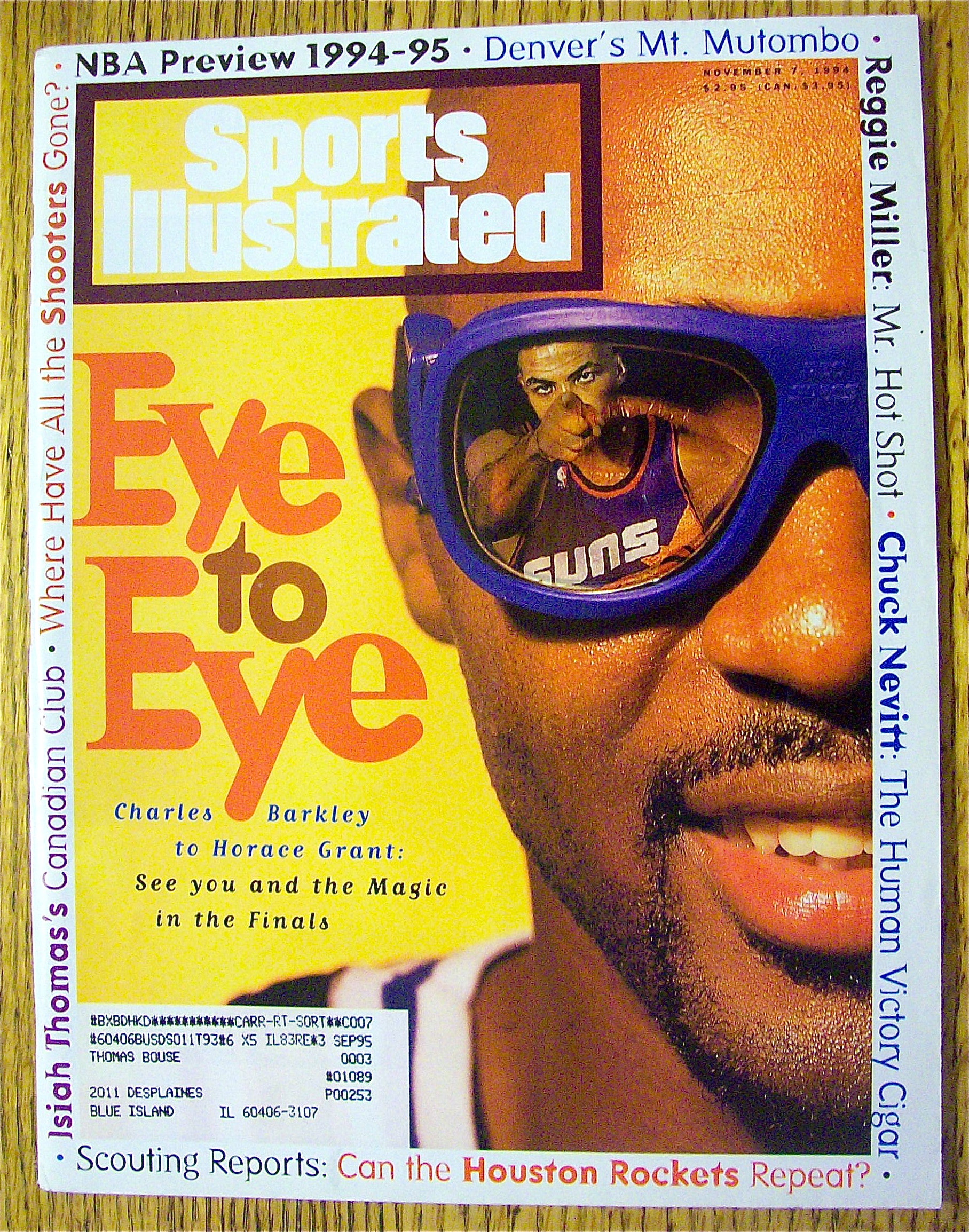 Sports Illustrated Magazine November 7, 1994 C. Barkley