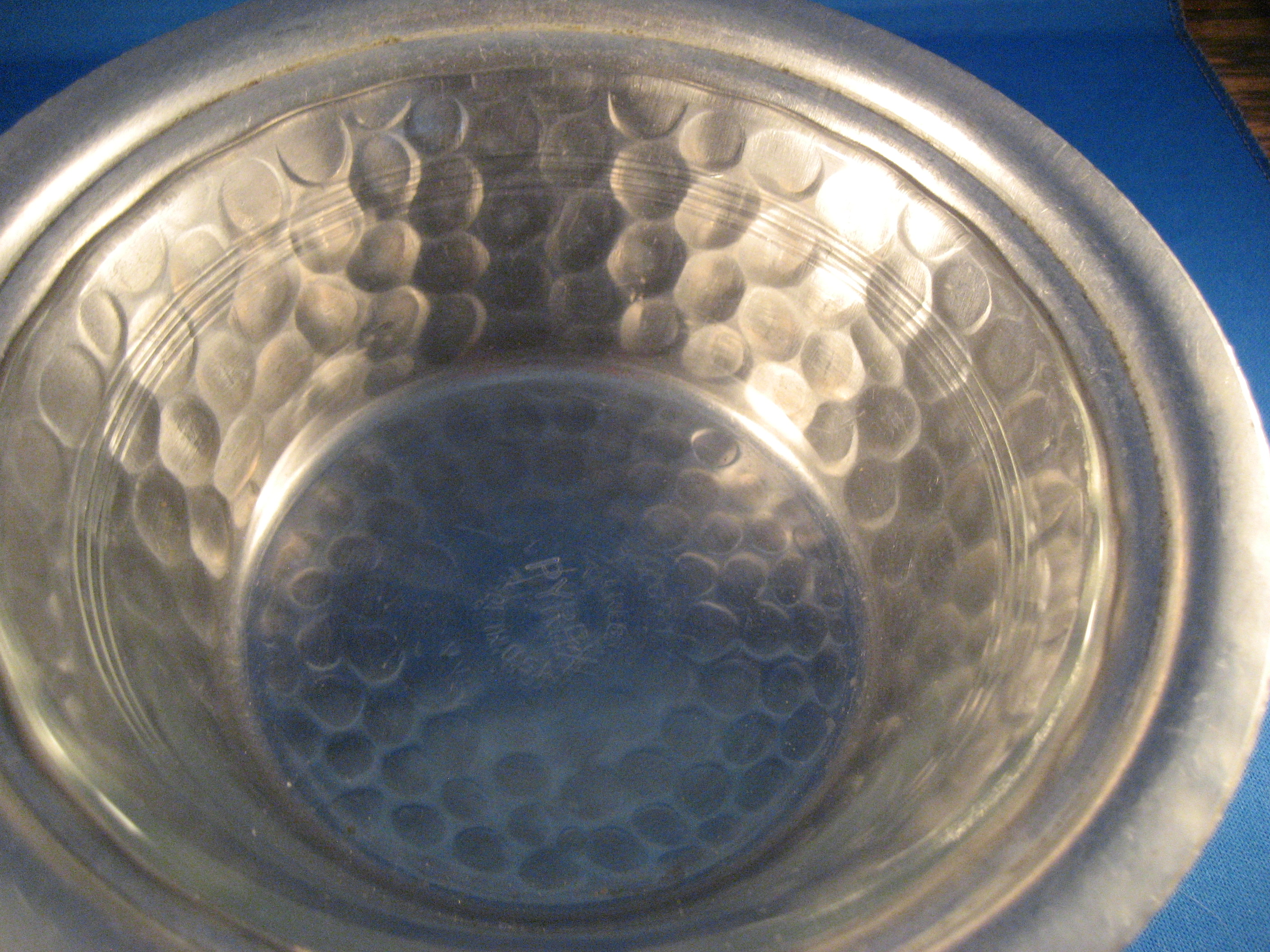 Lidded Aluminum Bowl with Pyrex Dish Inside