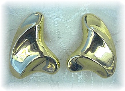 Earrings 14K Yellow Gold Post French Back Pierced