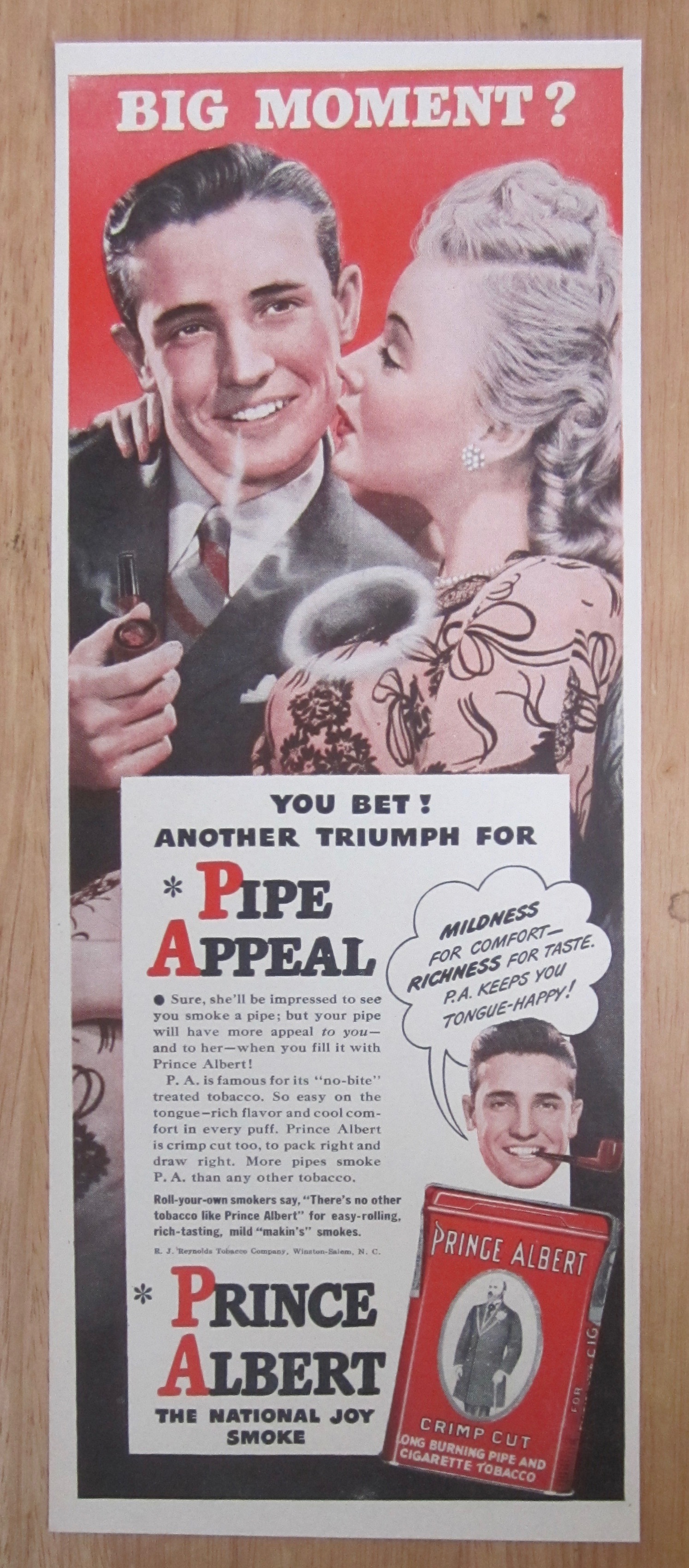 1946 Prince Albert Pipe Tobacco with Man & Woman