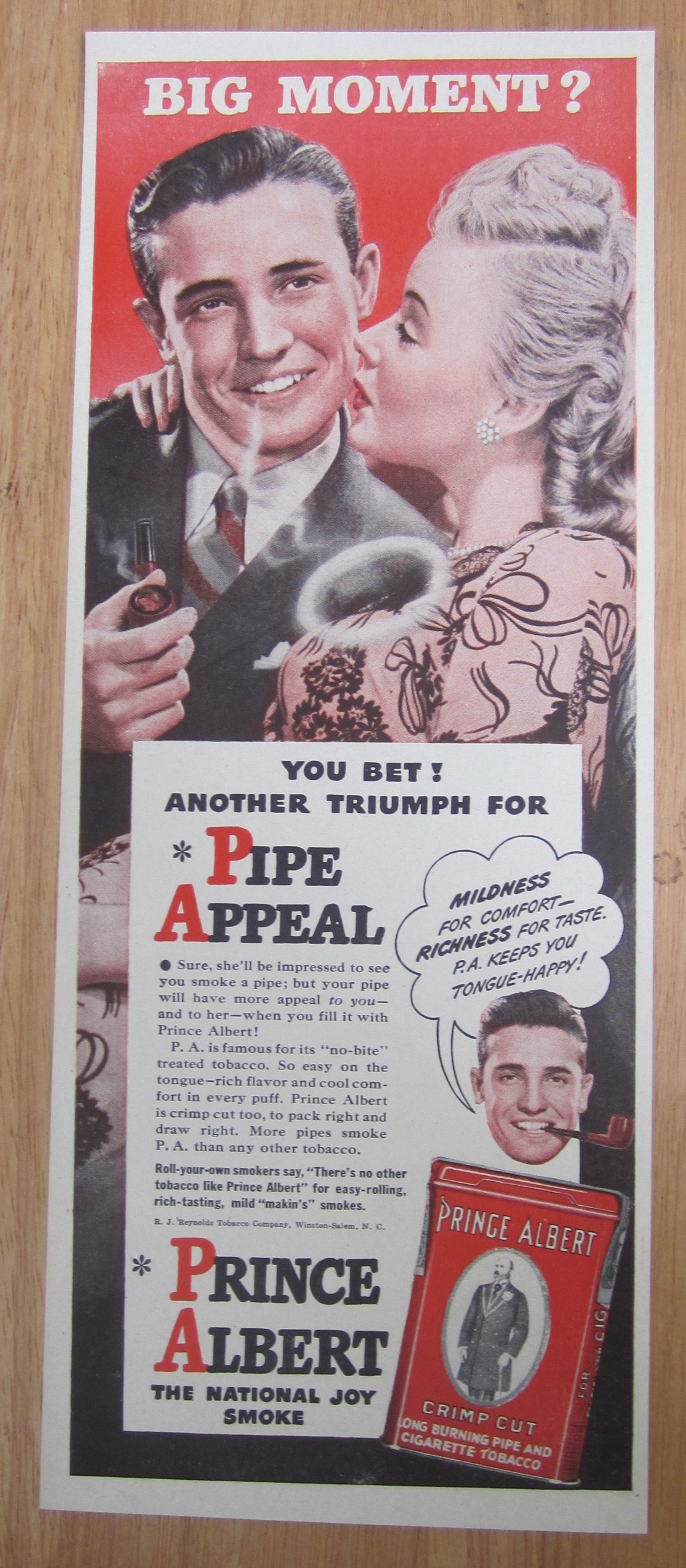 1946 Prince Albert Pipe Tobacco with Man & Woman
